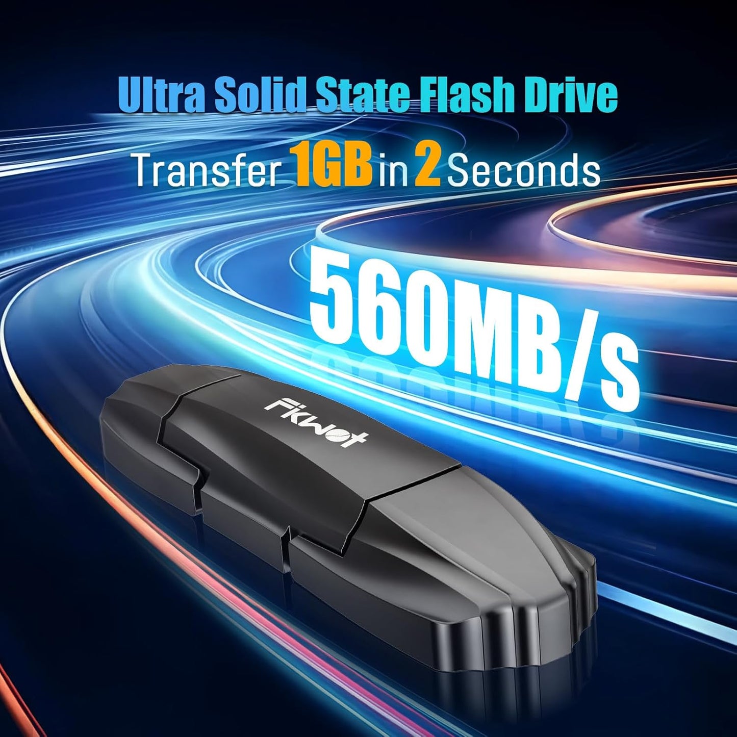 External SSD USB Flash Drive 256GB, Up to 550MB/s 2-in-1 Type C+ USB A USB3.2 Gen2 Solid State Thumb Drive SSD Stick for iPhone 15/16/Android/Windows/Mac/PC/Laptops