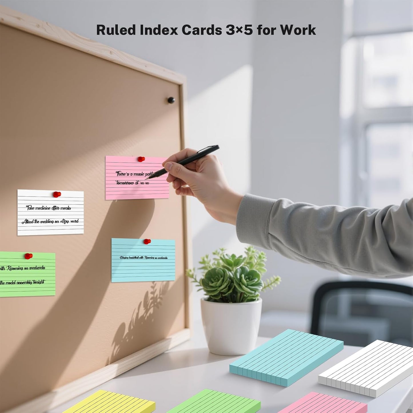 Colored Index Cards 3x5 Inch, 250 Count Ruled Flash Cards for Studying, 50 Pack Of 5, Multilcolor Notecards Lined Flash Cards Bulk, Neon Flashcards Note Cards, 3x5 Index Cards for School, Home, Office