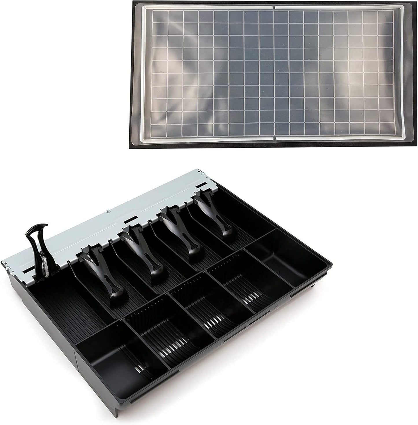HK SYSTEMS SAM4S Cash Drawer Insert Money Tray 57 with 160key Wet Cover, 5 Bills and 5 Coins (Bundle)