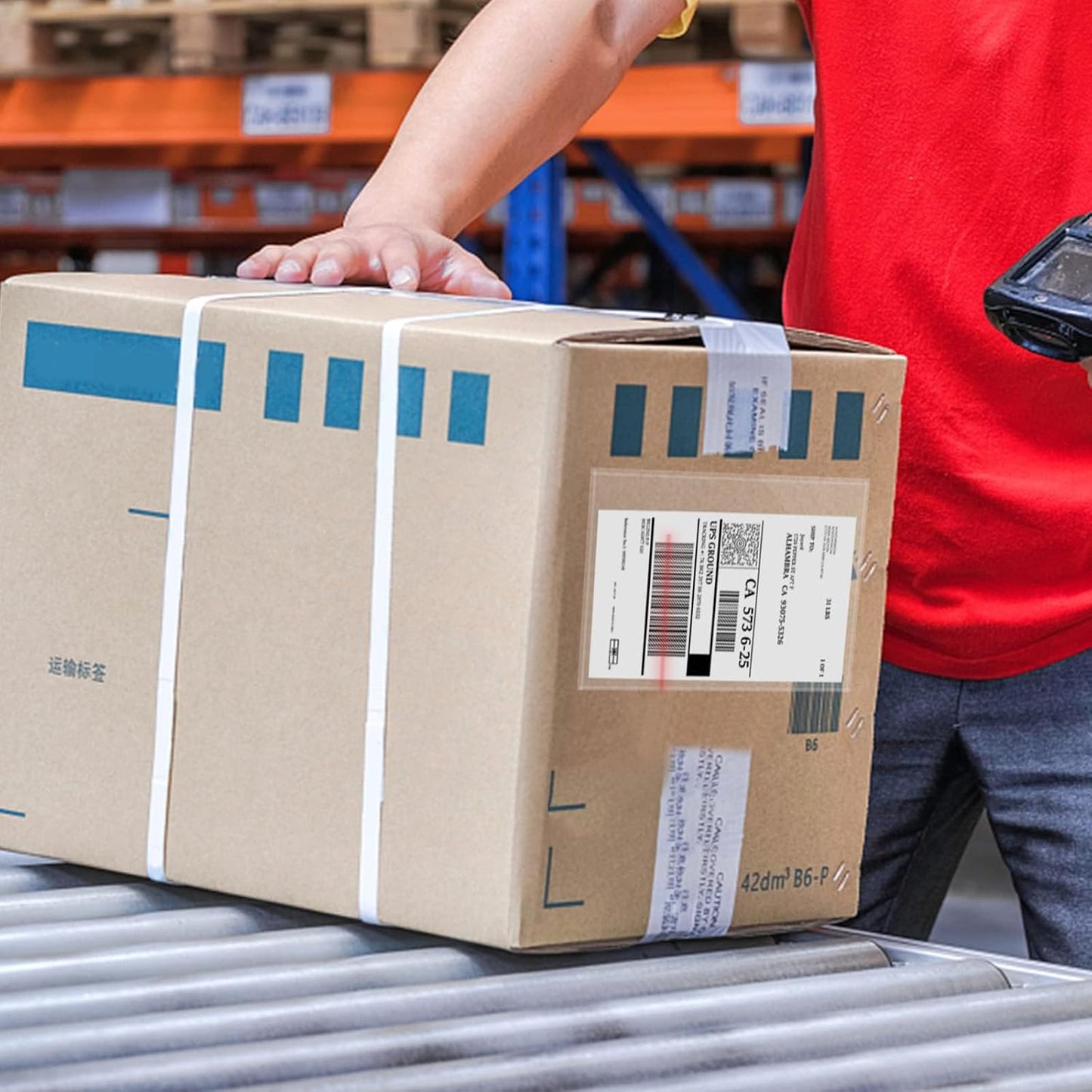 7.5'' x 5.5'' Packing List Pouches, Shipping Label Envelopes Clear Adhesive Top Loading Packing List - 50 Pack