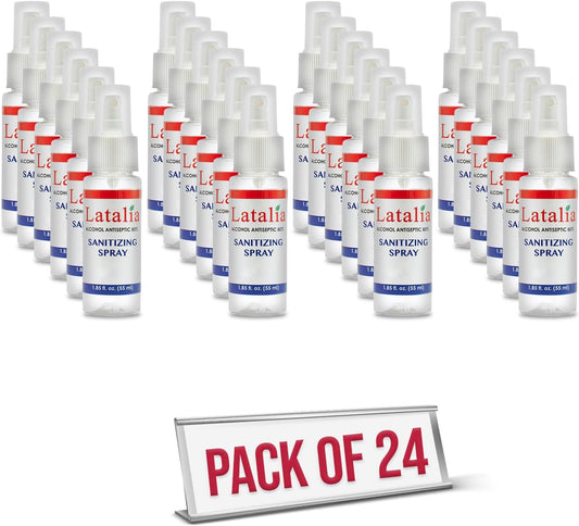 Hand Sanitizer Spray - Pack of 24 Unscented Spray Hand Sanitizer for Hands (1.85 fl. oz & 55 ml)