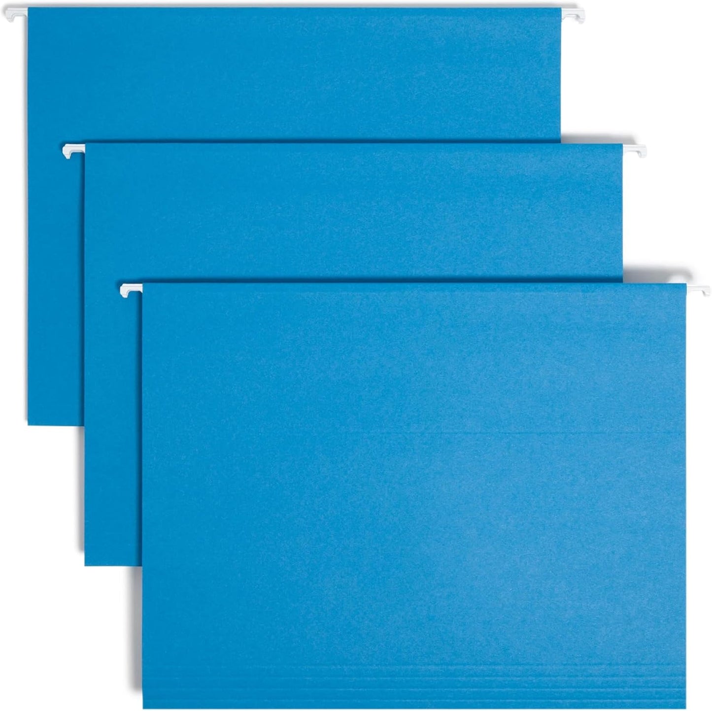 Smead Standard Hanging File Folders, 25 Count, Sky Blue, 1/5-Cut Adjustable Tabs, Letter Size (64068)