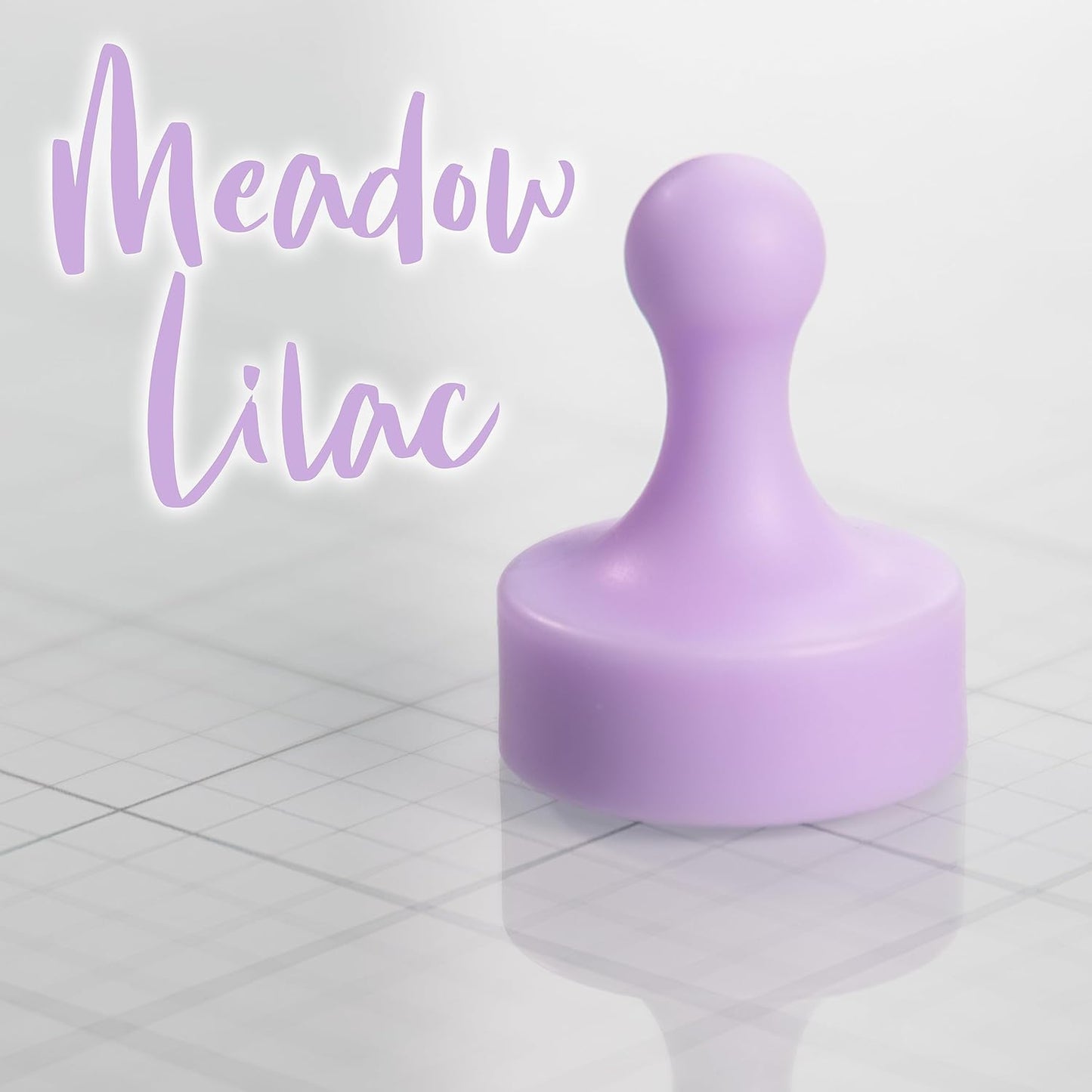 GLASSBOARD STUDIO Powerful Neodymium Magnets, Pawn-Shaped - Strong Fridge/Refrigerator and Whiteboard Magnet, Ideal for Office, Kitchen, Crafts - Rare Earth, Heavy Duty (8, Meadow Lilac)