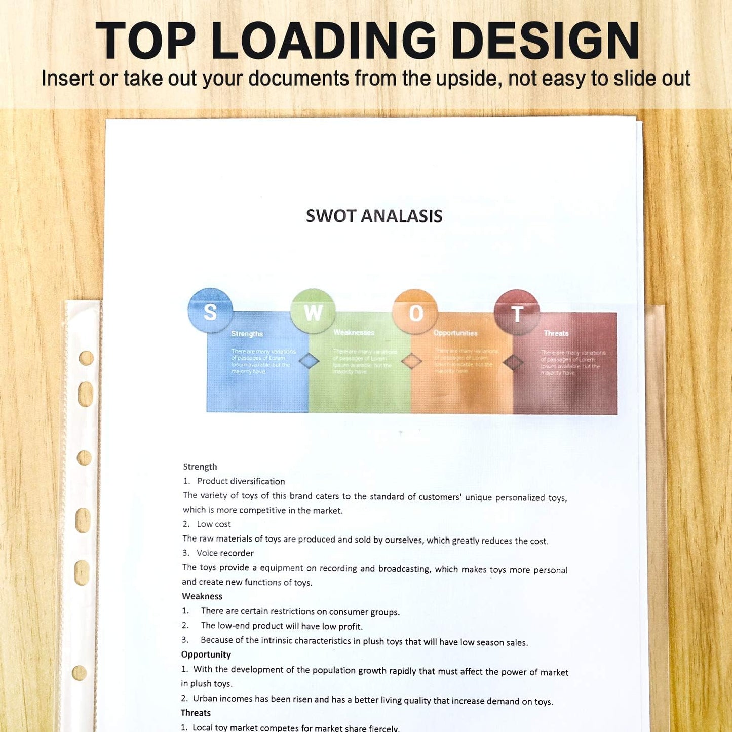 Sheet Protectors, PANDRI 400 Pack Clear Heavy Duty Plastic Page Protectors Sheet Reinforced 11-Hole Fit for 3 Ring Binder Fits Standard 8.5 x 11 Paper, 9.25 x 11.25 Top Loaded, Excluding Acid