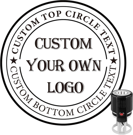 Custom Logo Stamp for Business - Self Inking Stamps with Personalized Logo | 5 Ink Colors (Logo)