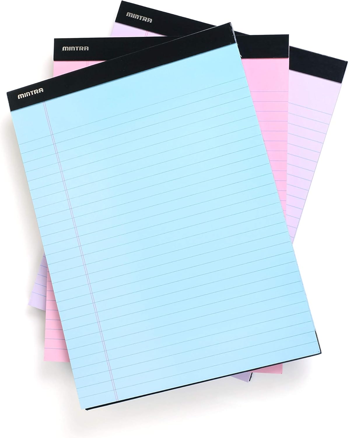 Mintra Office Legal Pads, ((xBasic, 8.5in x 11in, Wide (Pastel), 36pk (6-6pks))