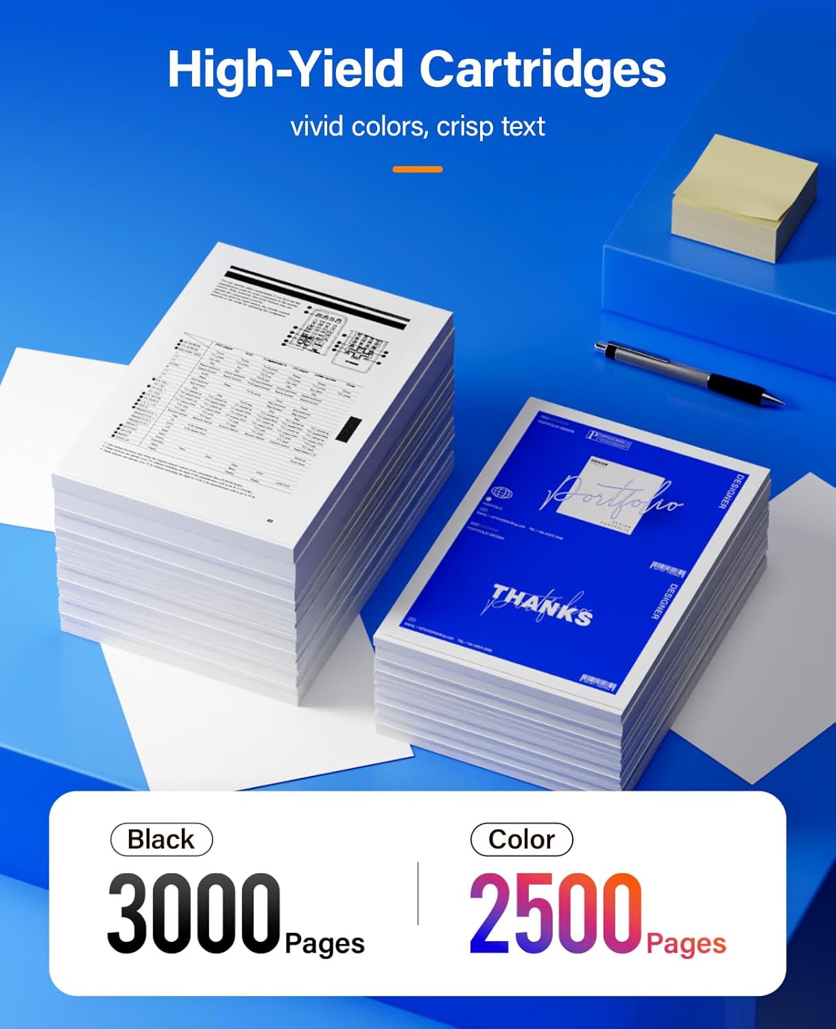 2150 Toner Cartridge High Yield 4-Pack Compatible Replacement for Dell Color Laser 2150 2150CDN 2150CN 2155 2155CDN 2155CN Printers Ink (Black 331-0719 Cyan 331-0716 Magenta 331-0717 Yellow 331-0718)