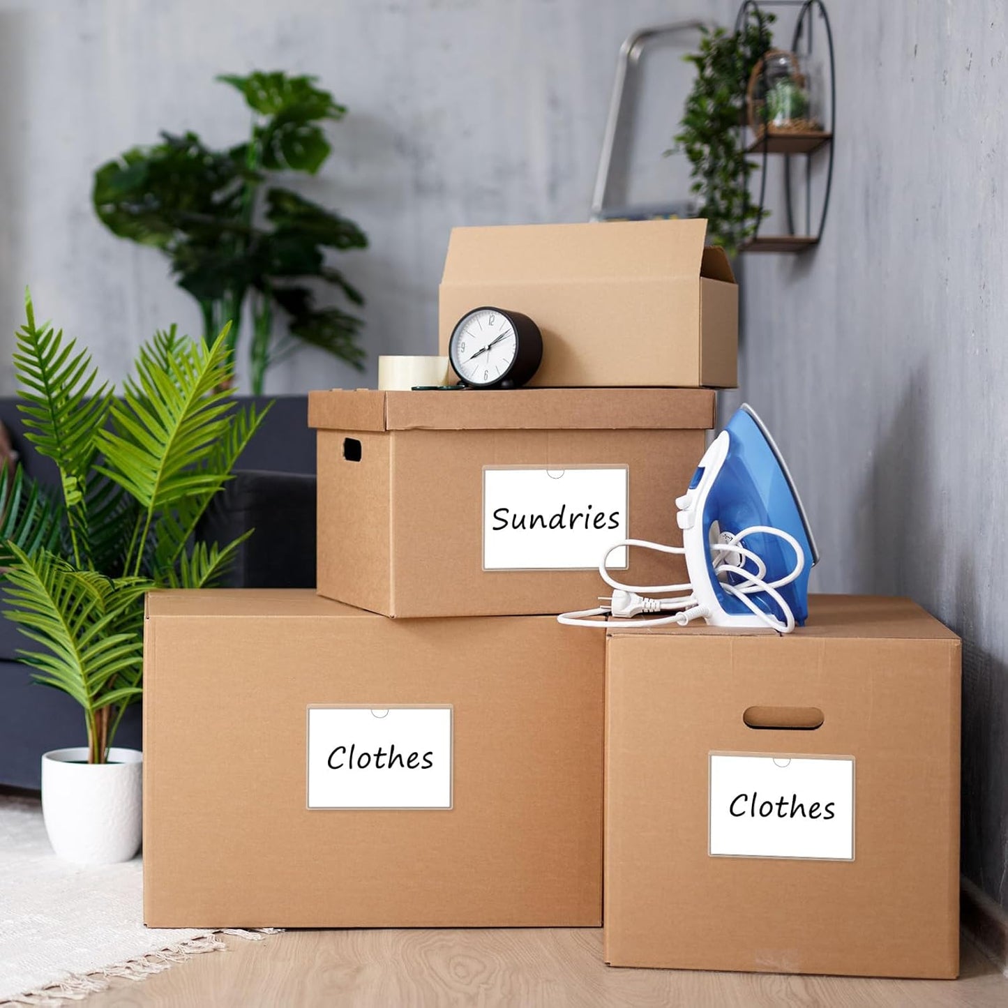 52 Pack Clear Adhesive 4" x 6" Index Card Pockets With Top Open, Plastic Card Sleeves Index Card Holder for Organizing Storage Bins, Library Cards, Notes, Drawer