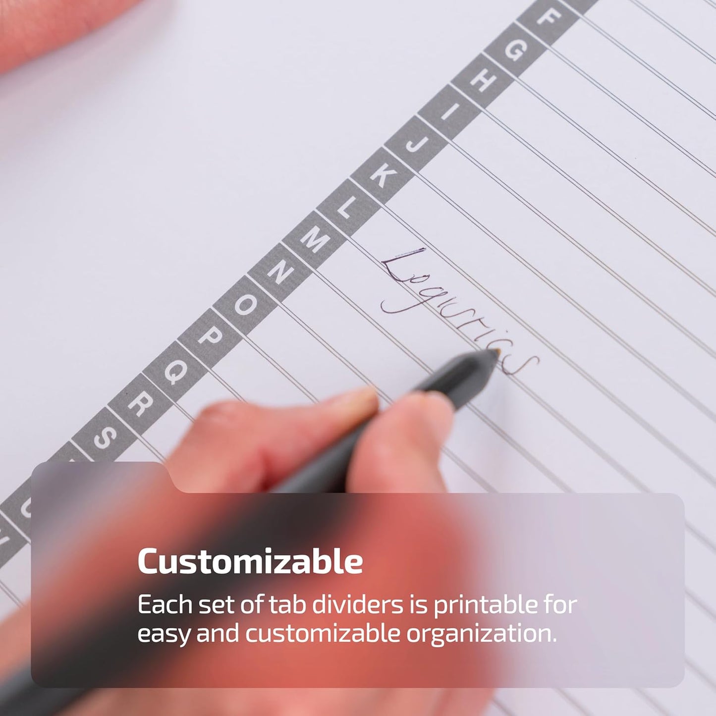 Davis Group A-Z Index Tab Dividers for 3 Ring Binders, Customizable Table of Contents, 6 Sets