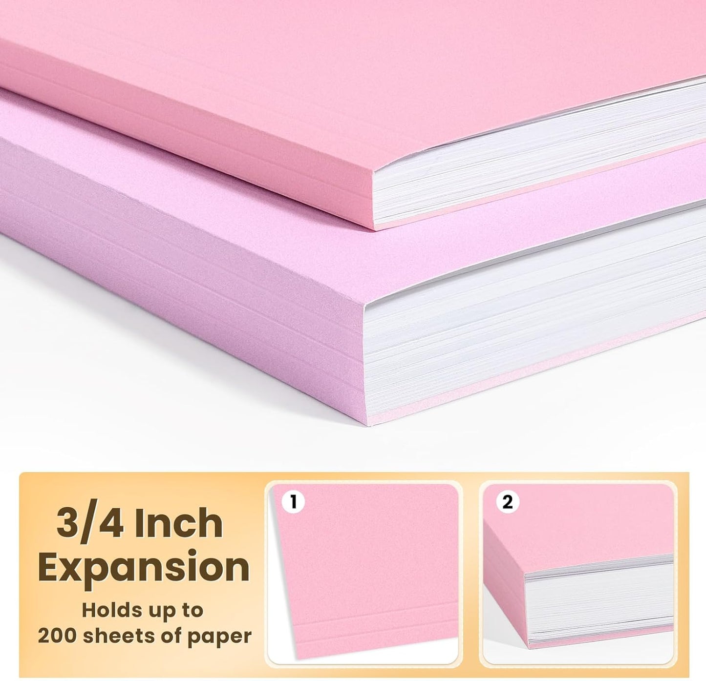 SUNEE 25 Pack Hanging File Folders, Bright Folders, Hanging File Folders Letter Size with 1/5-cut Tabs, Stay Organized for Your Home and Office Bulk File and Documents