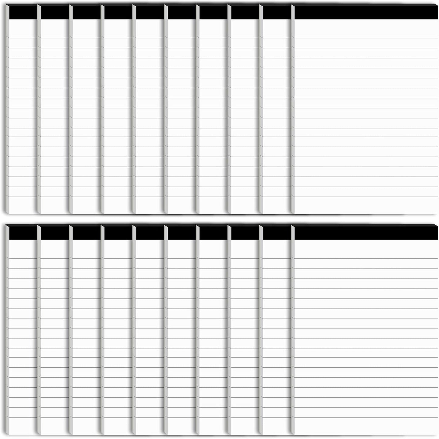 20 Pcs Perforated Note Pads College Ruled - 4" x 6" Inch Writing Notepad for Daily Planning - Perforated Small Notepads with 30 Sheets per Pad - Ruled Papers