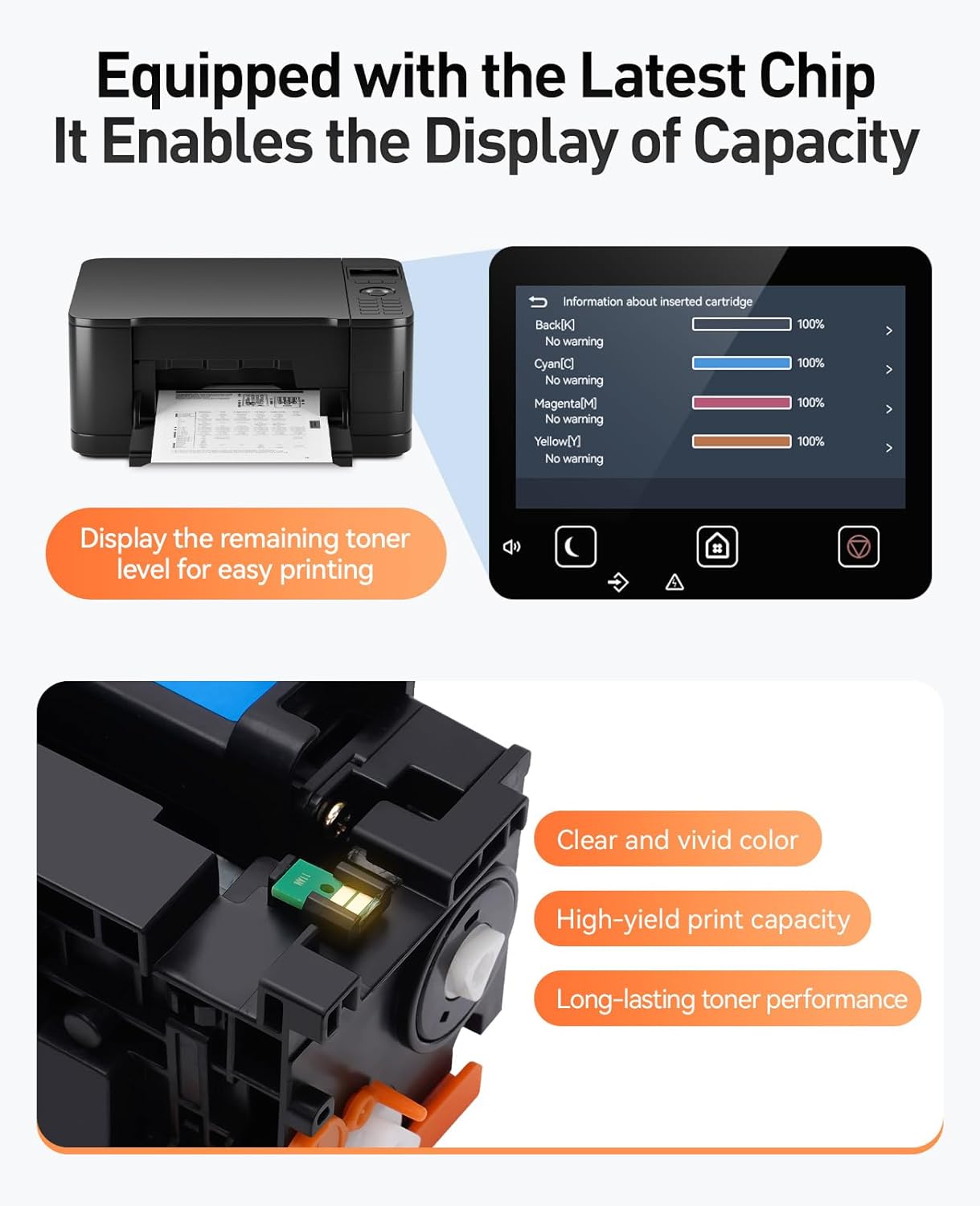 069H 069 Toner Cartridge Set 4-Pack MF753Cdw High Capacity Black Cyan Magenta Yellow Replacement for Canon 069H 069 Toner Compatible with Canon Color imageCLASS MF753Cdw MF751Cdw LBP674Cdw Printer Ink