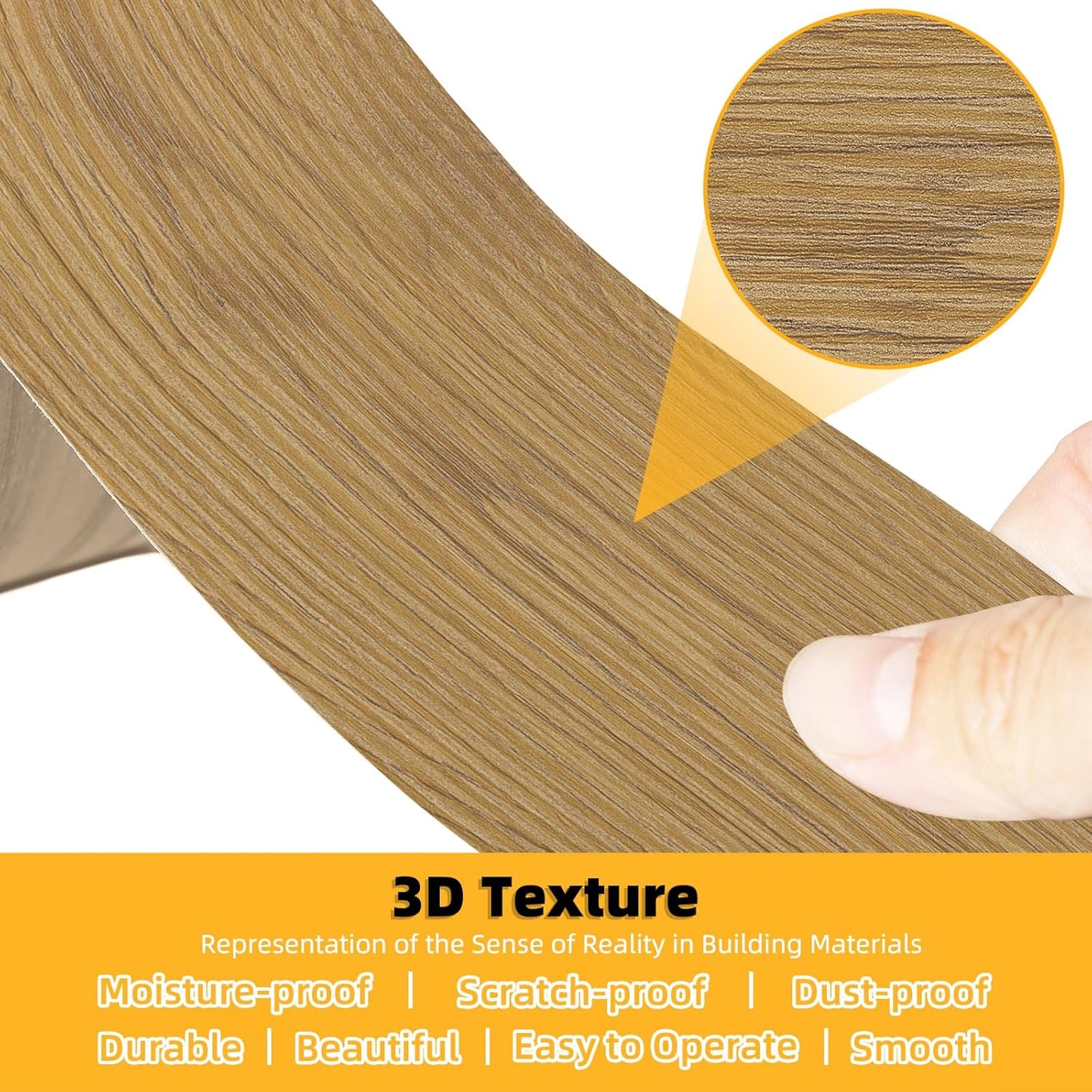 GSCIT Club Oak Wood Tape, 2.4 inch X 15ft Self Adhesive Wood Grain Tape Repair Patch for Tables, Chairs, Baseboards, Doors, Windows, Floors, Handicraft DIY.