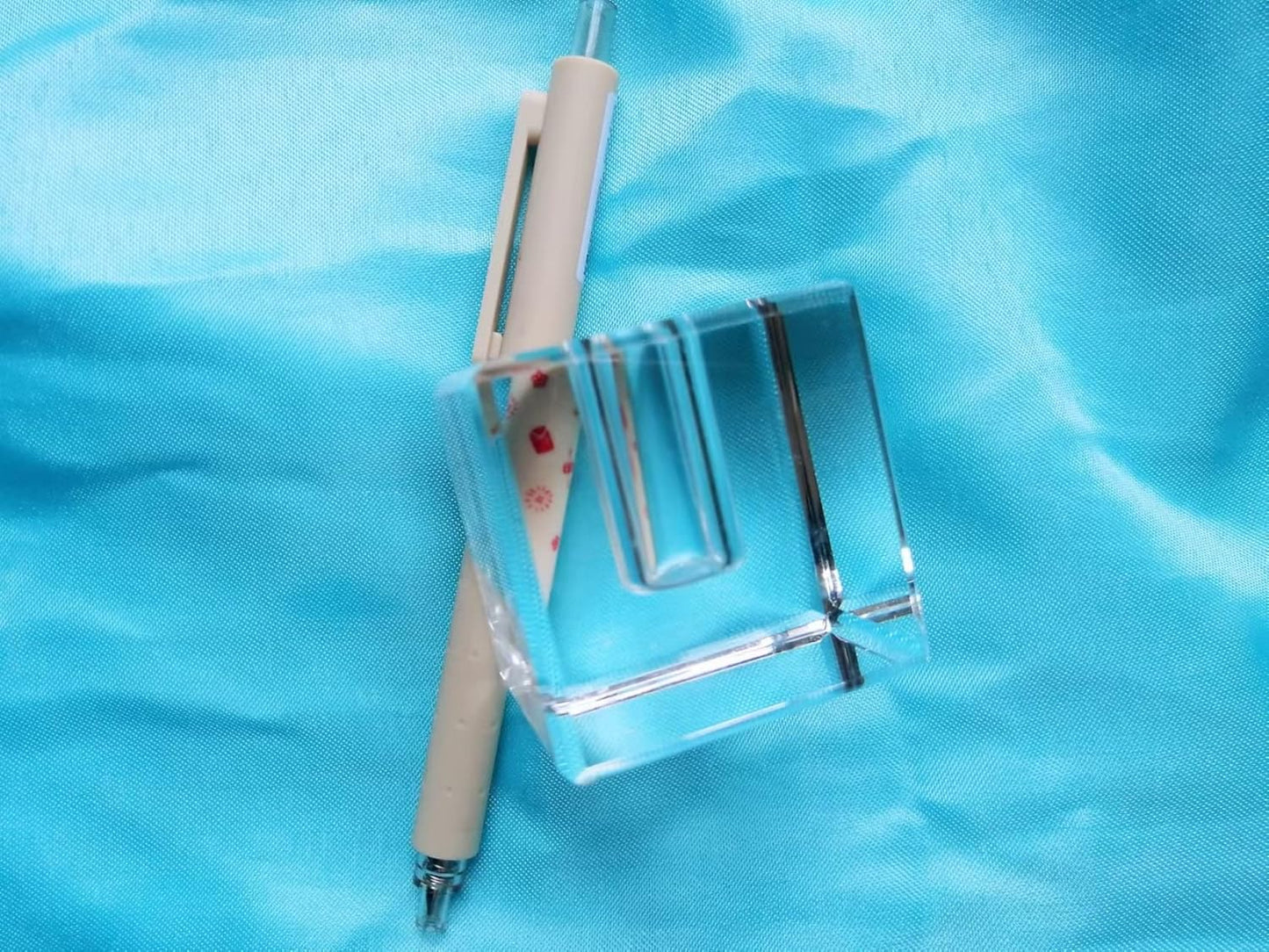 Glass Pen Holder Honeycomb Desk Accessory Fountain Pen Office Supplies Party & Gift Idea Home Decor (SQUARE)