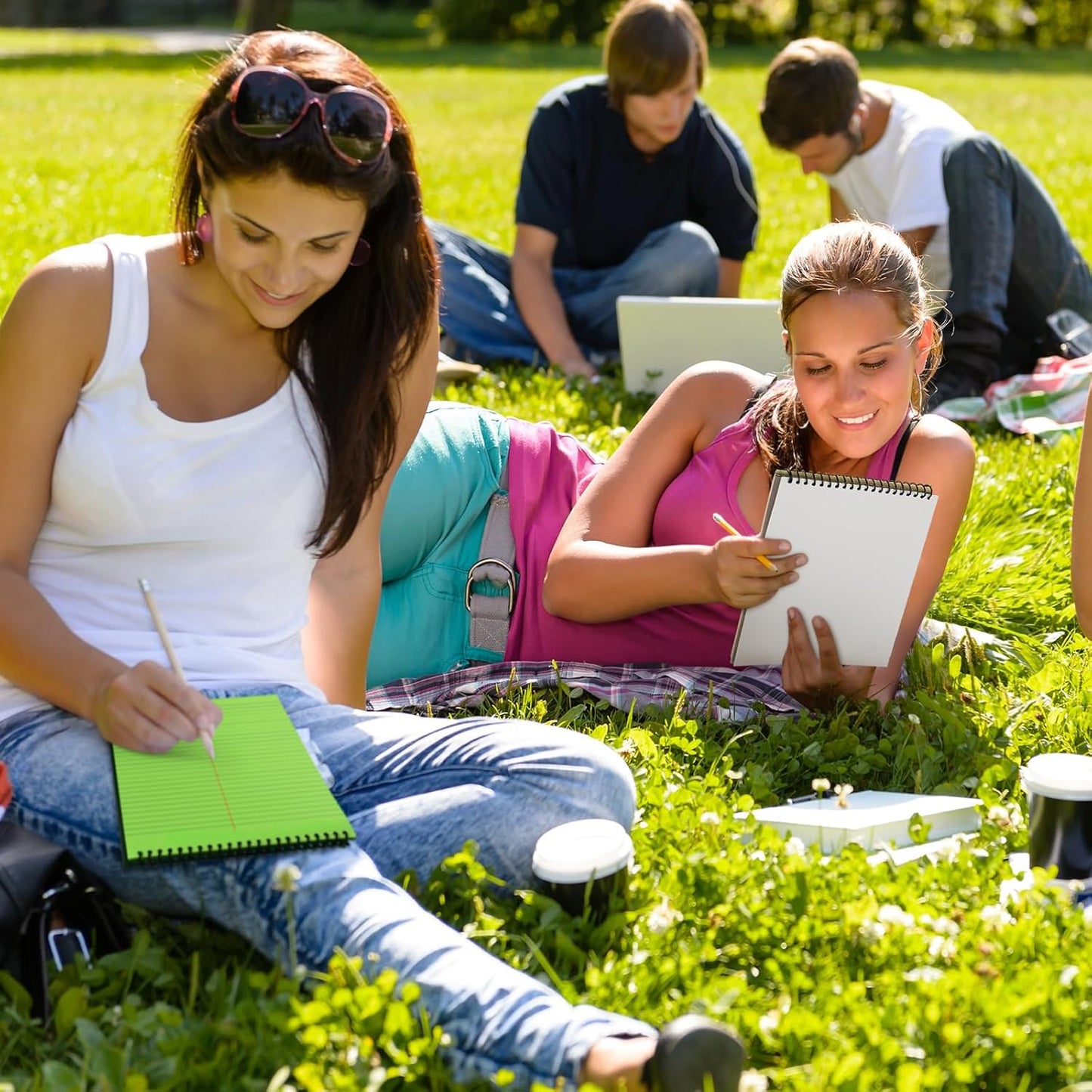 6 Pcs Legal Pad Top Spiral Bound Notebook 70 Sheets Wirebound Notepad Double Sided Ruled Memo Steno Pad with Stiff Back Cover for Business(6 x 9 Inches,No Holes,Rainbow Color)