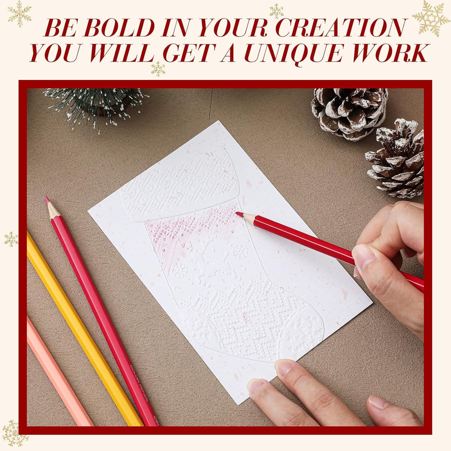 Geiserailie 8 Pieces Embossing Folders Embossing Machine Template Paper Card Heart Folders for Card Making DIY Flower Scrapbook Photo Album Craft Decoration 5.9 x 4.1 Inch(8 Pcs,Christmas Style)