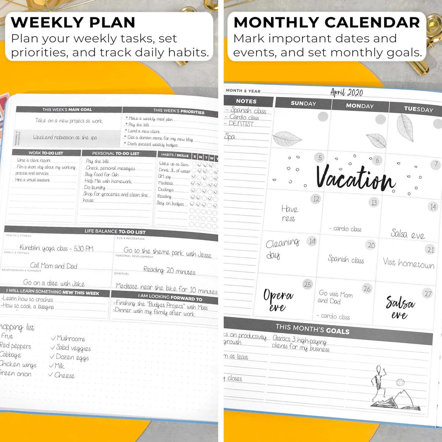 Clever Fox Planner Daily PRO - 8.5 x 11" A4 Size Daily Life Planner and Gratitude Journal to Increase Productivity, Time Management and Hit Your Goals - Undated - Lasts 3 Months (Blue)
