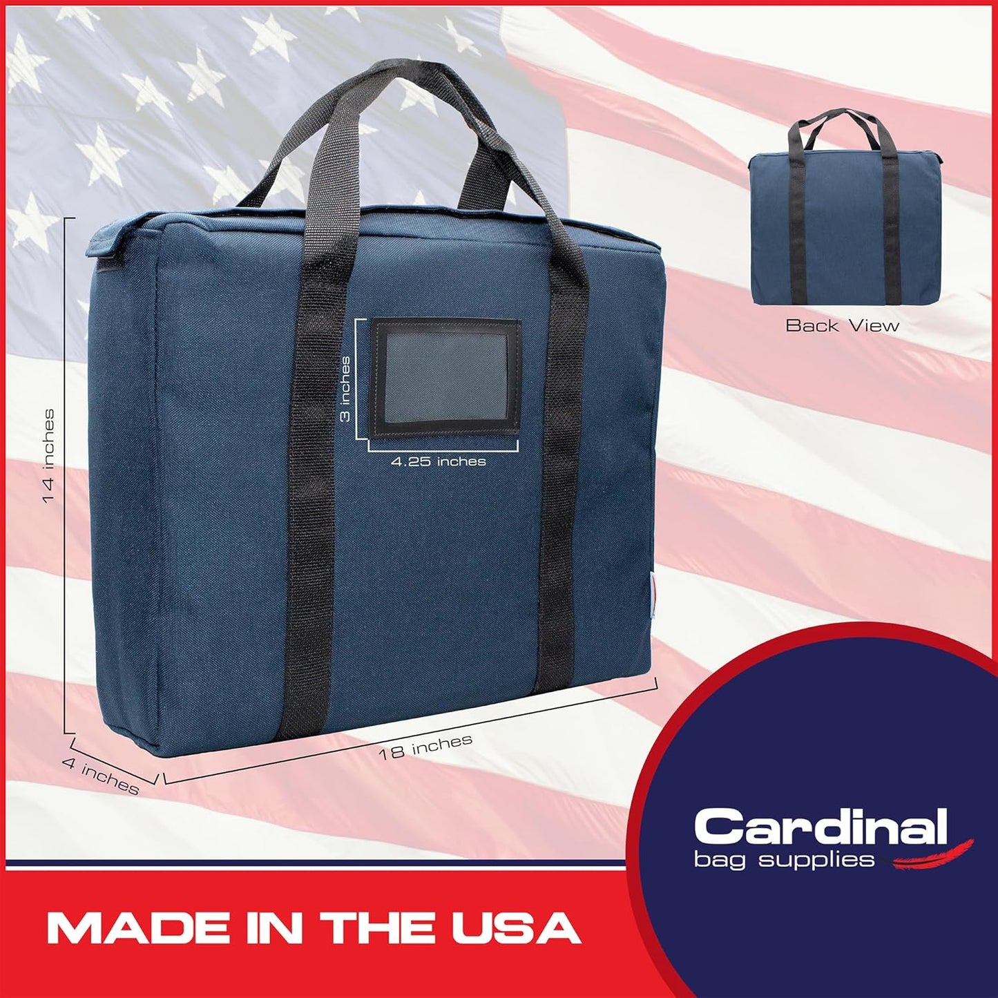 Fire Resistant and Water Repellent Briefcase Document Bag, 18 x 14 x 4 Inch