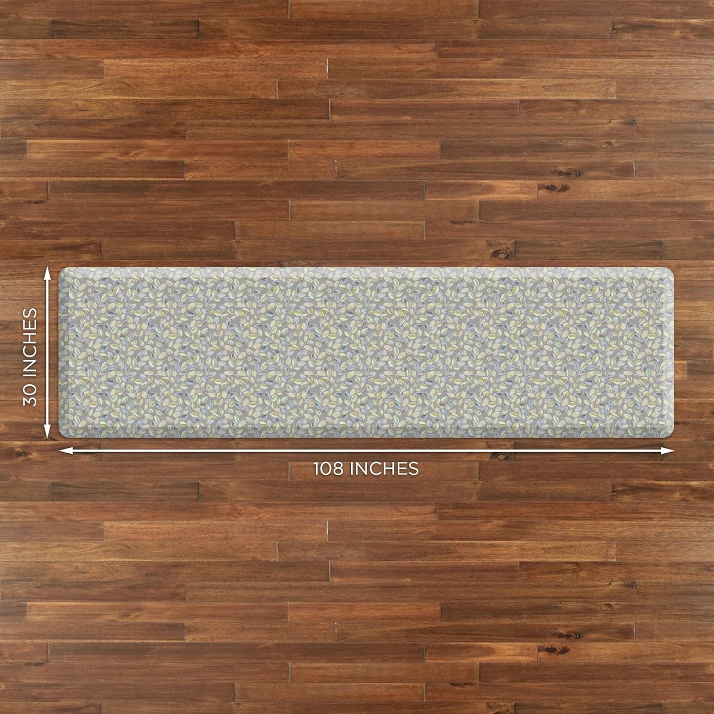 GelPro Anti-Fatigue Designer Comfort Kitchen Floor Mat Orchard Grey Lake 30x108