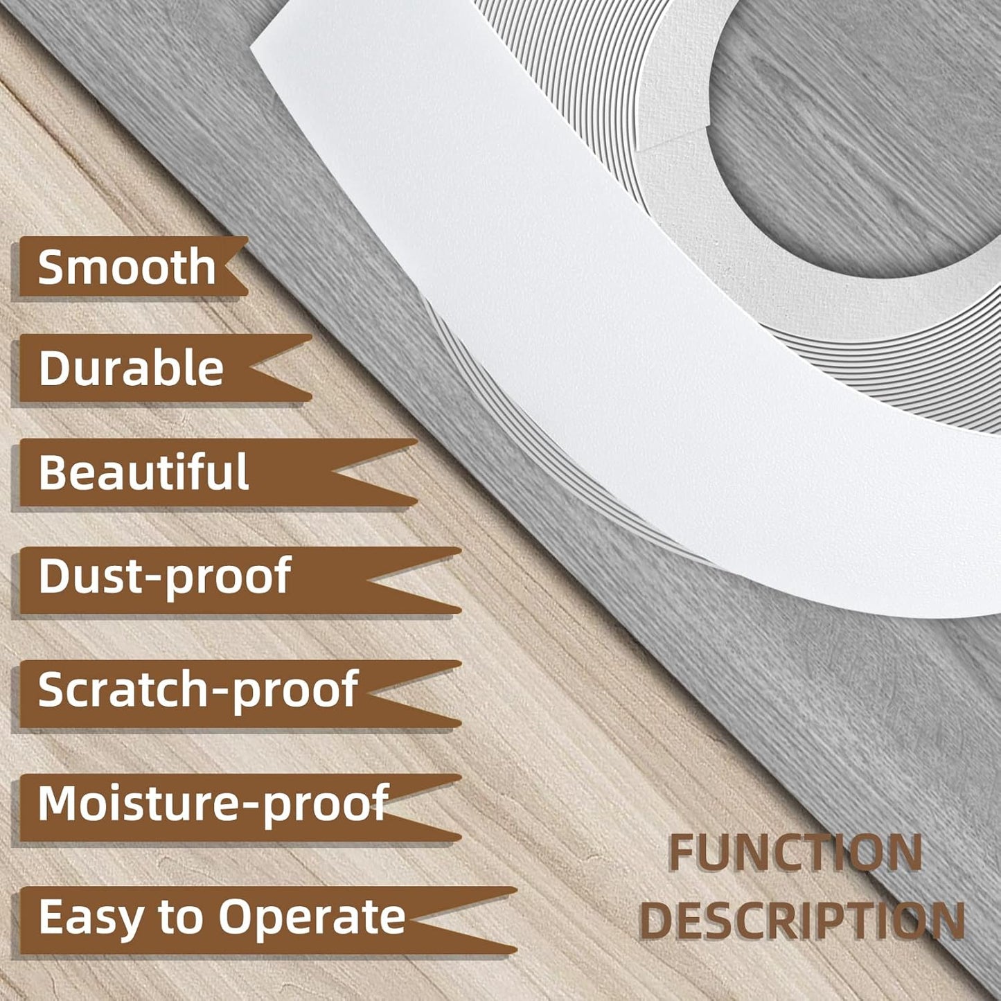 GSCIT Club White Edge Banding, 1 Inch x 25ft Melamine With Hot Melt Adhesive Preglued Cabinet Flexible White Veneer Edging