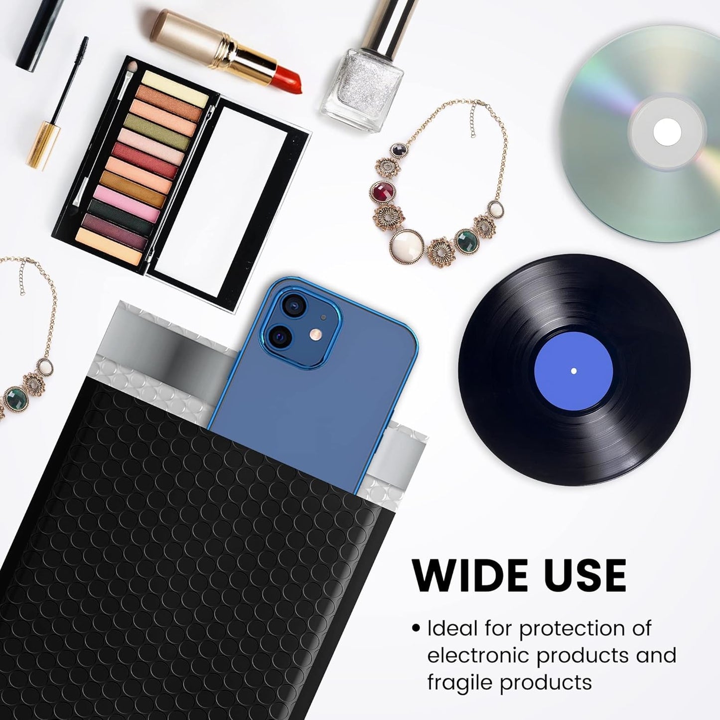 Fuxury Bubble Mailers 6x10“ 600 Pack Black Padded Envelopes Usable Size 6x9" Thick Mailing Envelopes Bubble Padded, Shipping Bags for Mailing,Packaging, Small Business, Boutique, Bulk #0