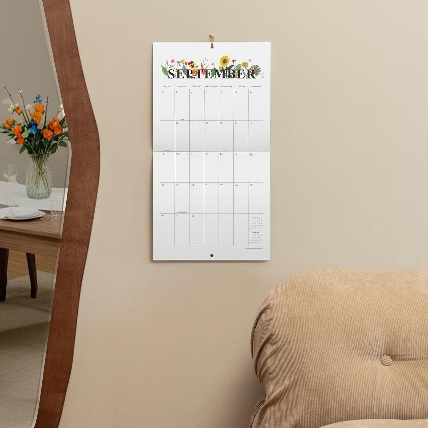 Cabbrix Calendar 2025-2026, Large Wall Calendar 2025-2026 from June 2025 to December 2026, 21-1/2" x 11-1/2",Large Print Big Grid 18 Monthly Calendar Perfect for Organizing & Planning