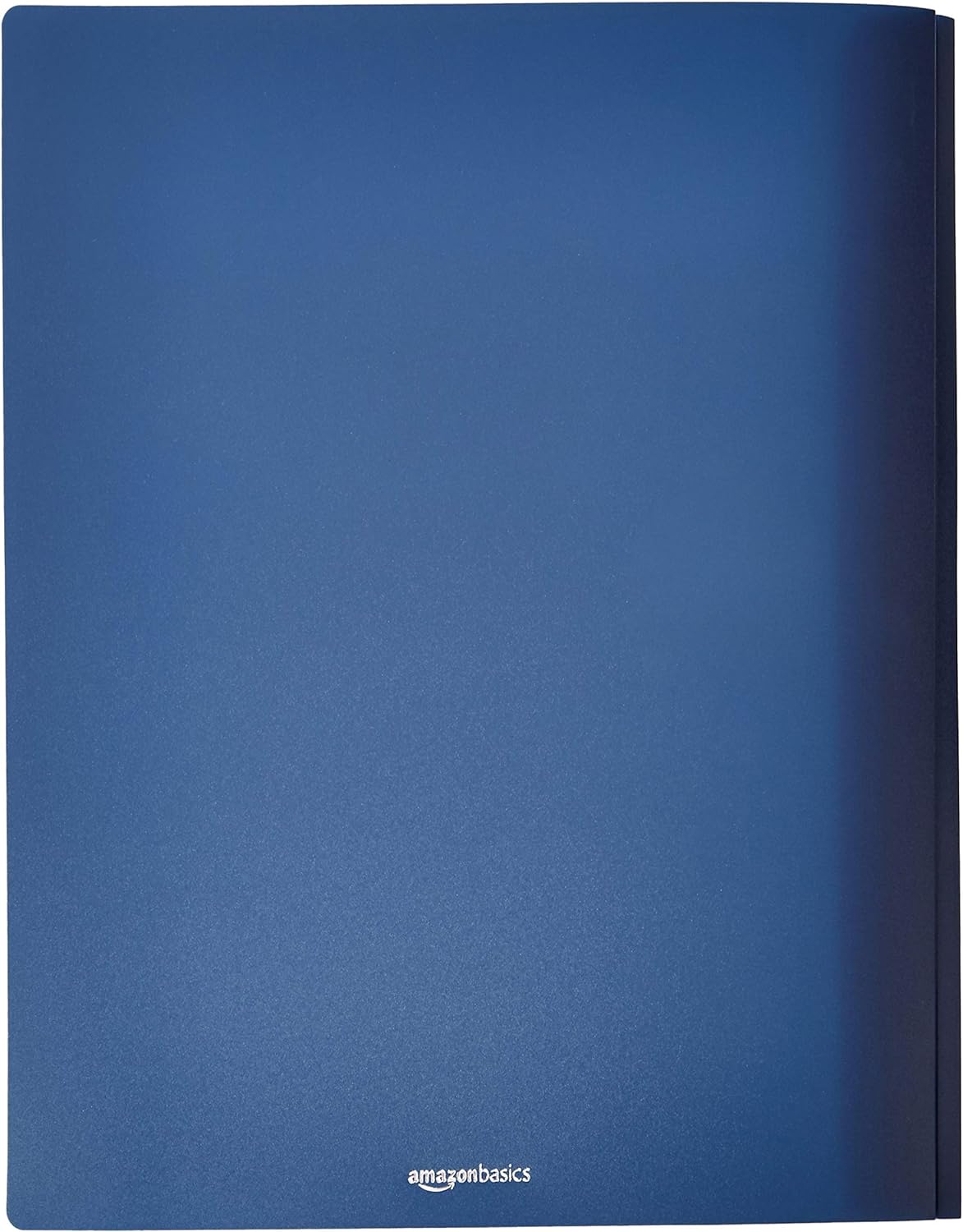 Amazon Basics Letter Size Clear Front Poly Report Cover with Metal Prong Fasteners - 25-Pack, Assorted Black and Navy