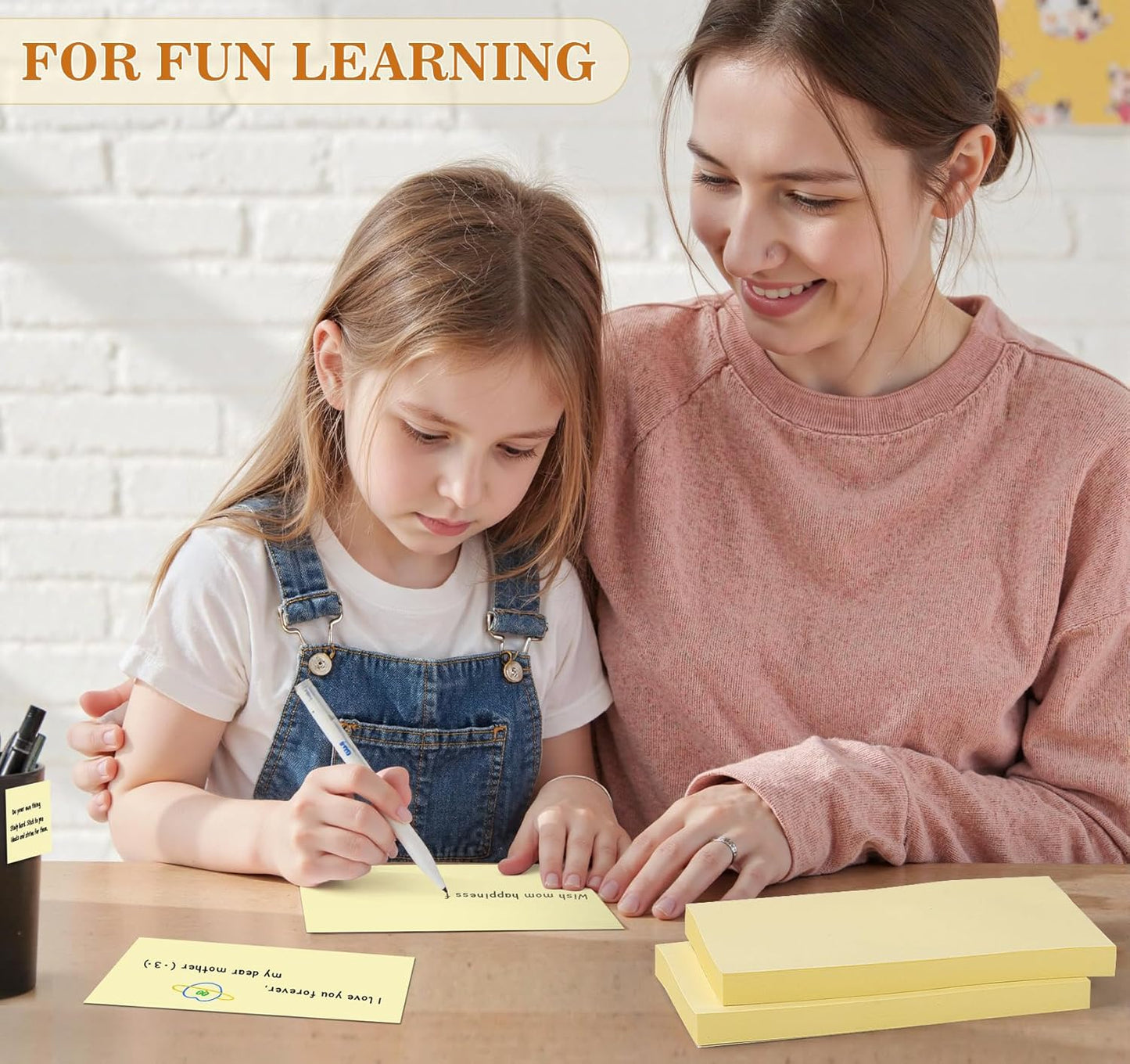 (16 Pack) Large Sticky Notes 3x5 in Yellow, 1600 Pcs Self-Stick Pads, Clean Removal, 100 Sheets/Pad Super Adhesive Sticky Pads Recyclable for Notebook, Meeting, Office, Shool, Home