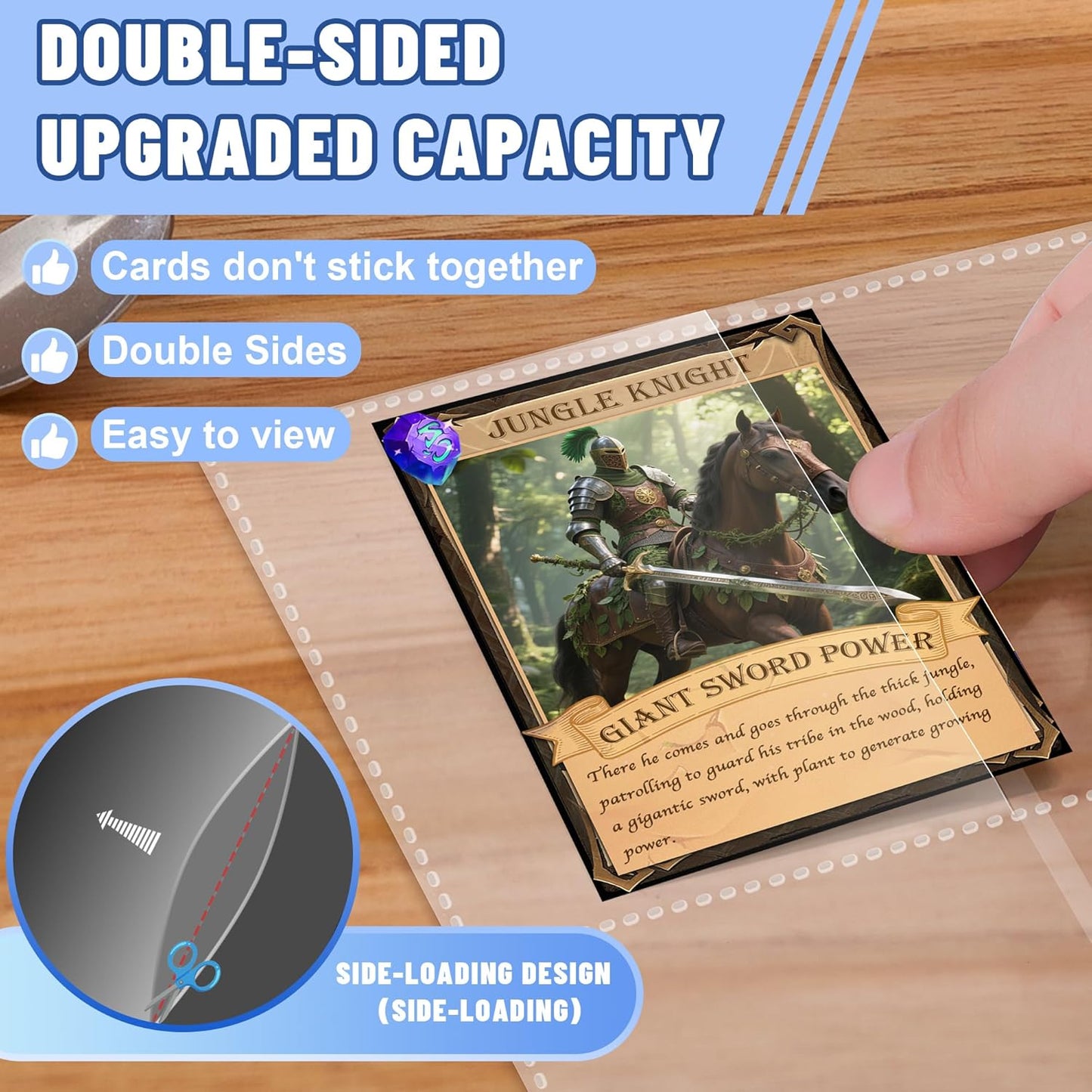 900 Pockets Baseball Sleeves - Double Side 9-Pocket Trading Card Binder Sleeves Page Protectors Sheet Fits 3 Ring Binder for Game, Sports, Coupons, Business Cards