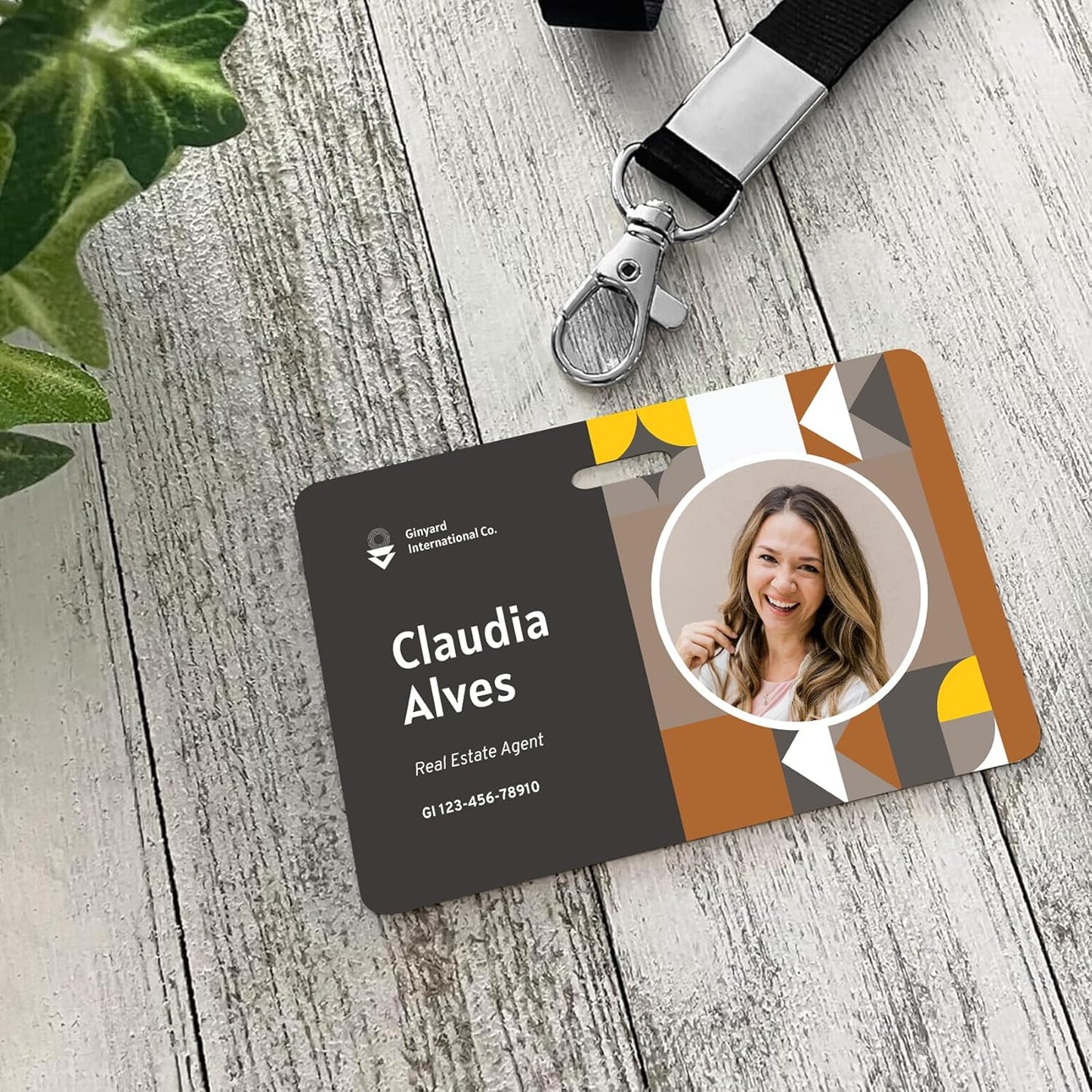 Custom Id Badge Custom Id Card Identification Badges Customizable Personalized Name Badge Customize Name Tag Photo Logo Employee Work Office Volunteer Customized Personal (Vertical-1)
