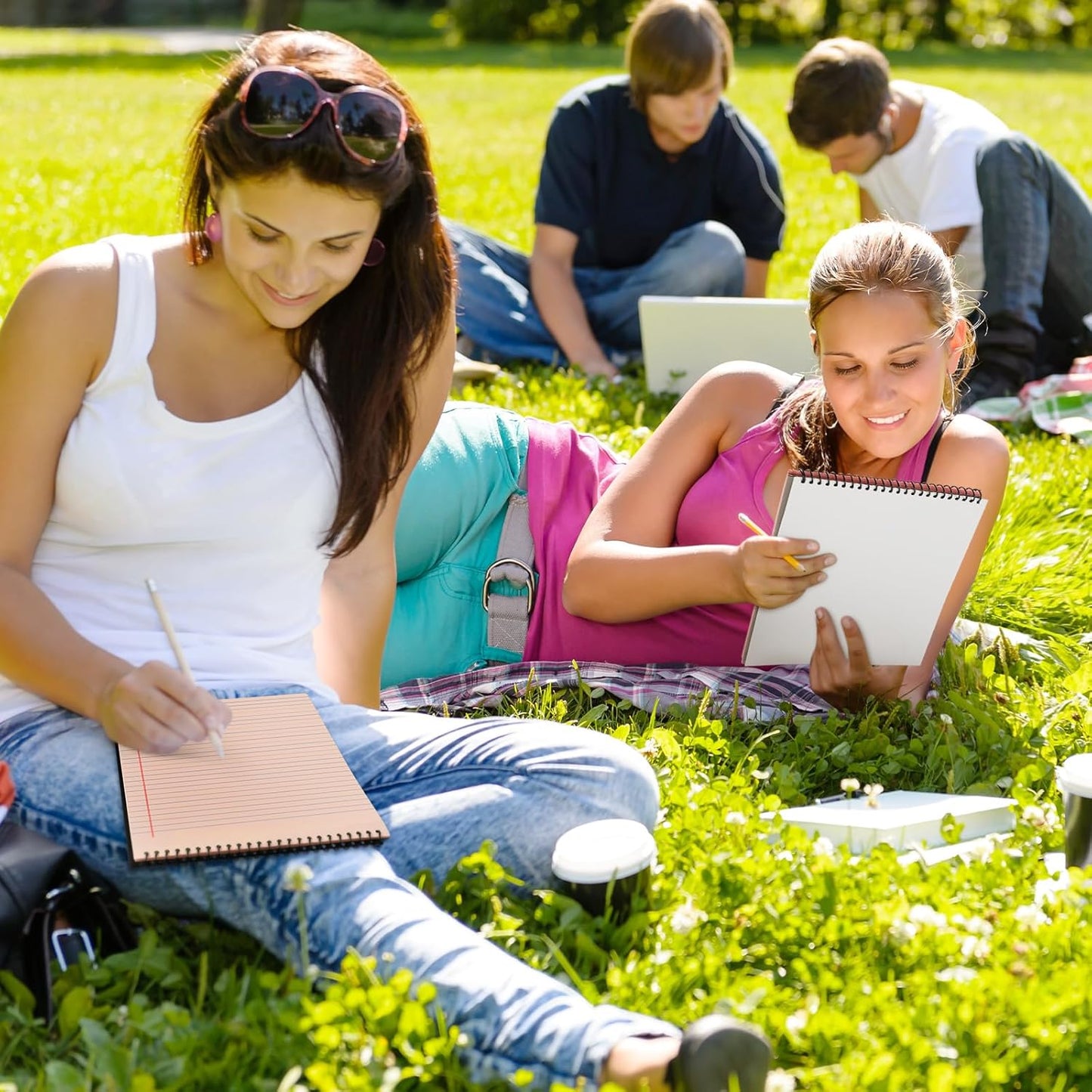 6 Pcs Legal Pad Top Spiral Bound Notebook 70 Sheets Wirebound Notepad Double Sided Ruled Memo Steno Pad with Stiff Back Cover for Business(8.5 x 11 Inches,No Holes,Retro Colors)