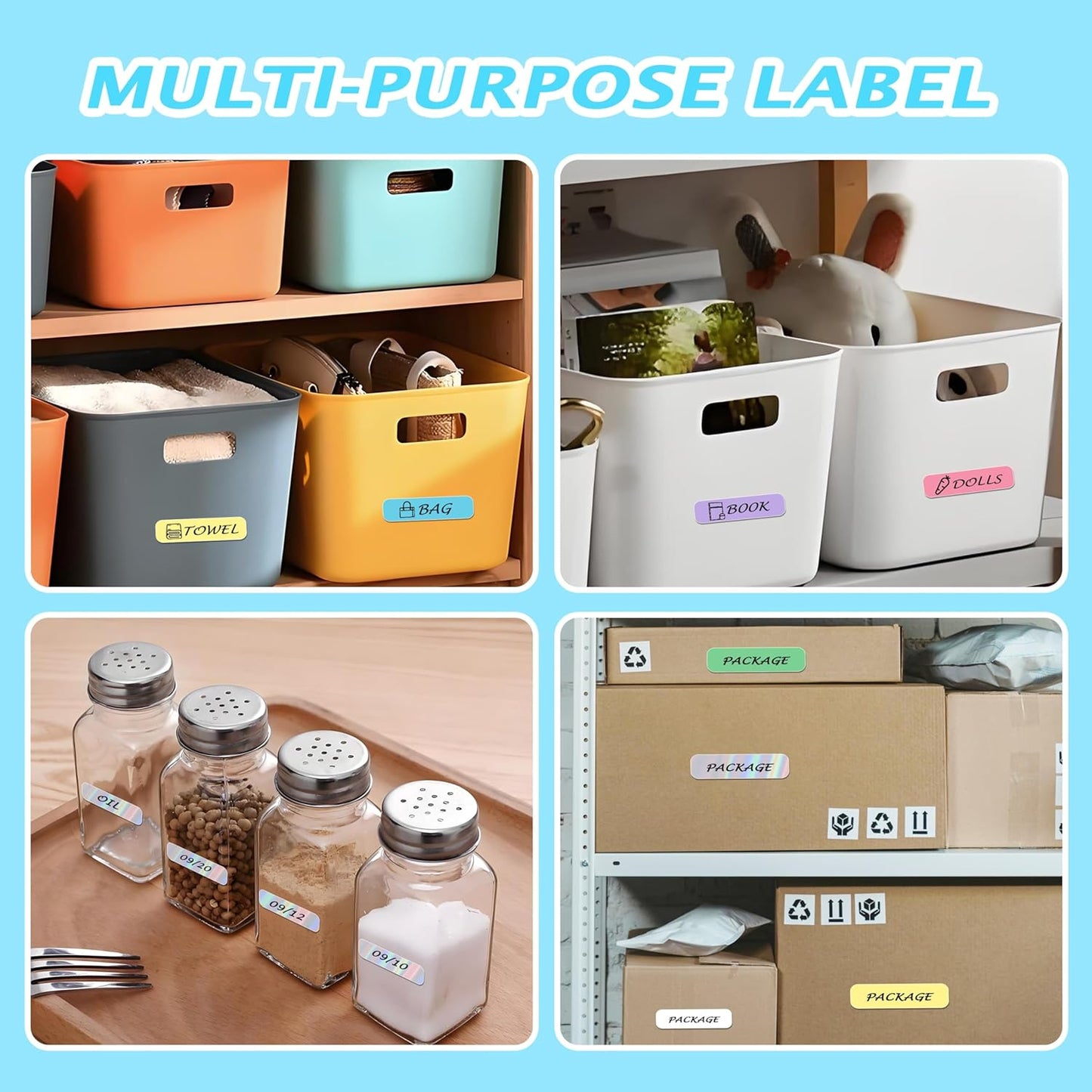 1600 Pcs MIARALA Colored D30 Label Tape, Label Maker Tape-12mm×40mm(0.47"x1.57") Sticker Thermal Paper Self-Adhesive Label Tape for D30 Printer 10 Rolls