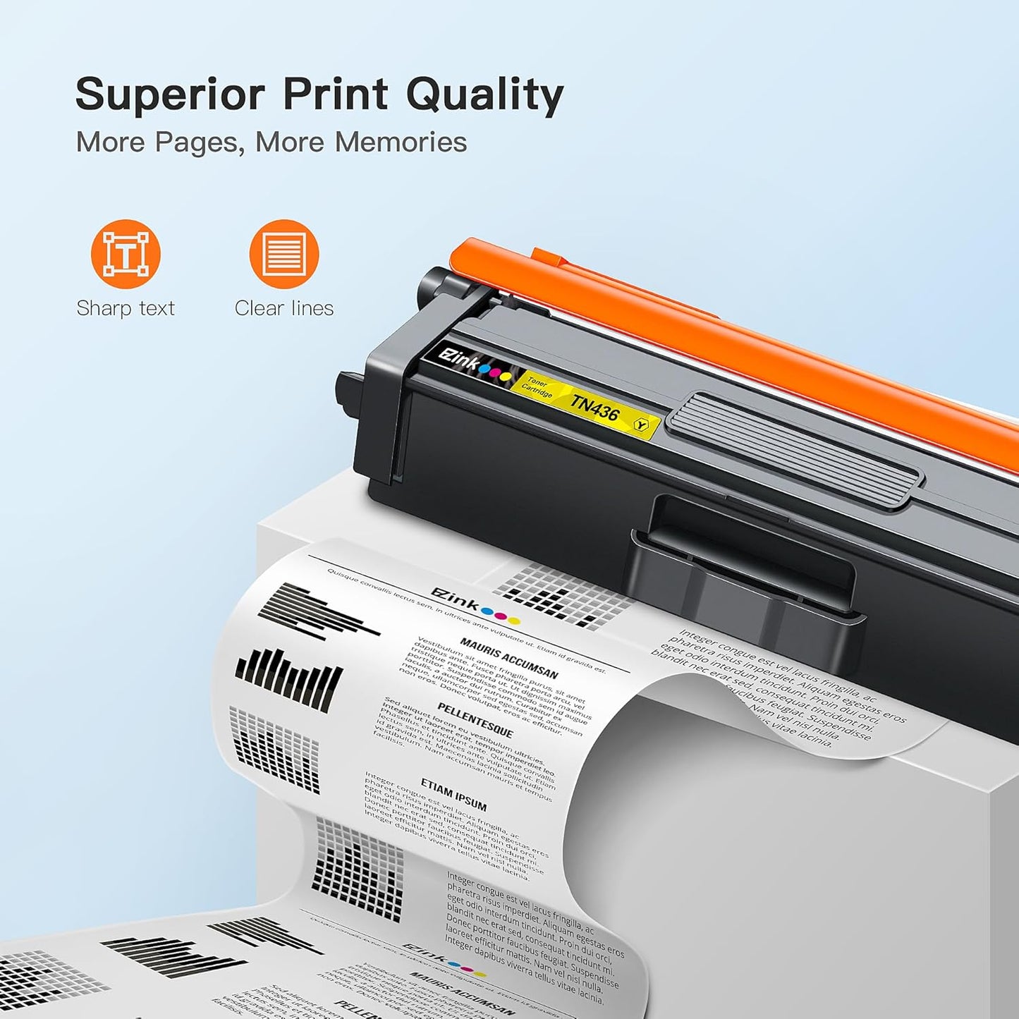 E-Z Ink TN436 Toner Cartridge Compatible for Brother TN436 TN-436 Toner Replacement for TN436 TN433 TN431 to Use with Brother HL-L8260CDW, L8360CDW, MFC-L8690CDW, L8900CDW, DCP-L8410CDW Printers