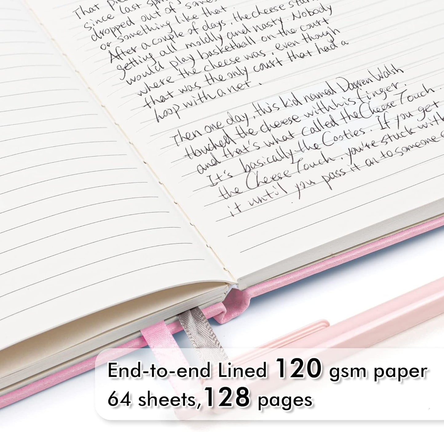 feela 24 Pack Journal Notebook Bulk for Work, Business Notebook Hardcover Lined Writing Journal with Pen Holder for Men Women Note Taking, with 24 Black Pens, 120 GSM, 5.1”x8.3”, A5, Rose Pink