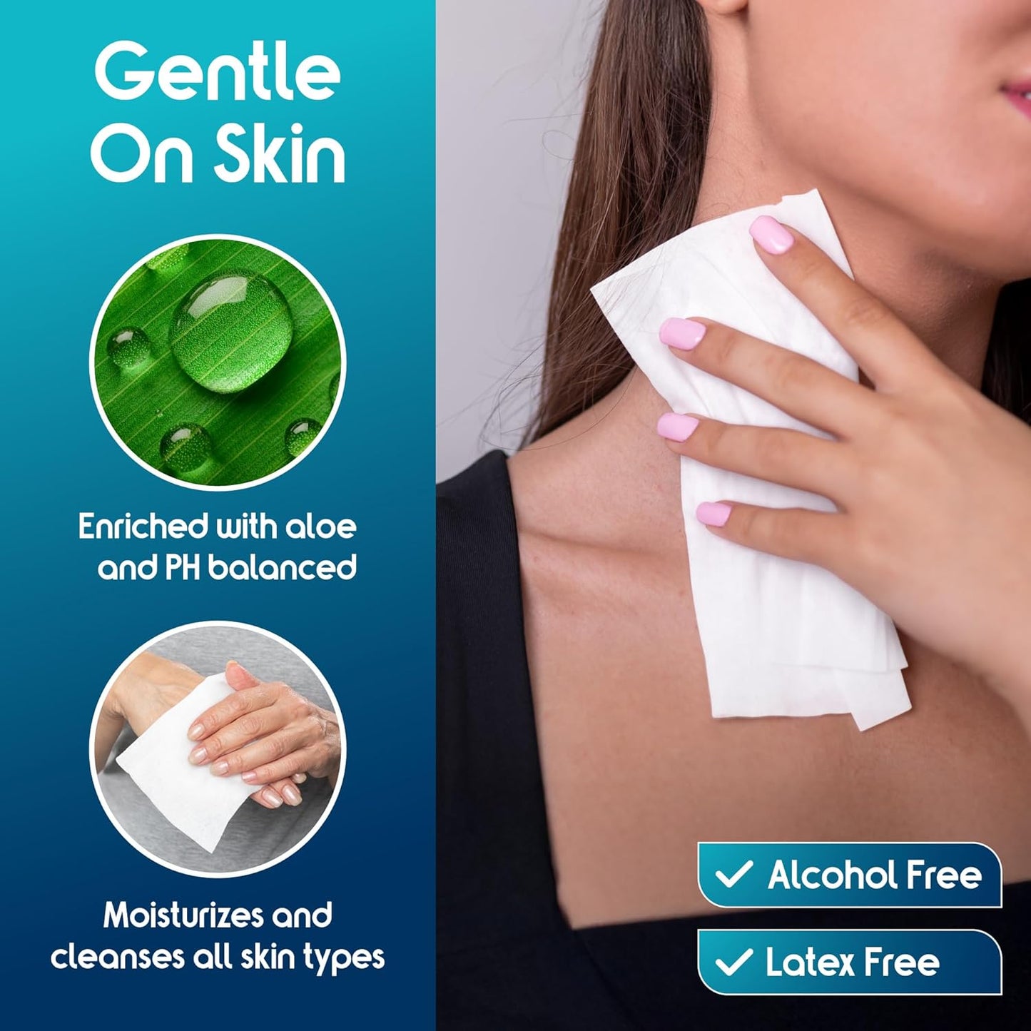 Inspire Rinse Free Body Wash Wipes | Bathing Wipes, Shower Wipes | Extra Large Adult Wipes With Aloe | Cleansing Adult Wipes | Body Wipes For Women And Men | Disposable Washcloths For Adults Bathing