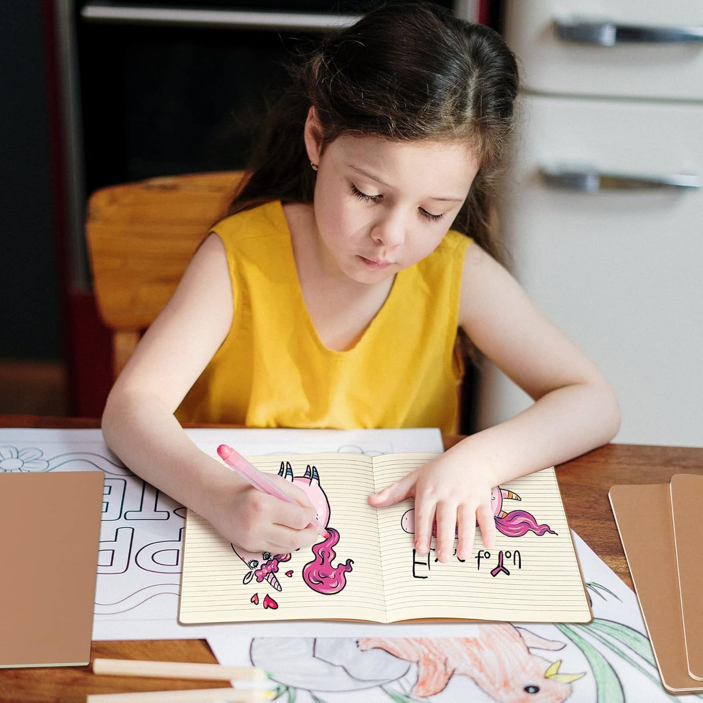 30 Pack Large B5 College Ruled Notebook & Journal Bulk, Kraft Cover, B5 Size, 7.6x10 inch, 60 Pages, Line Thick Paper, Subject Note Pad Planner Set for Women Men Kids Traveler Student Office