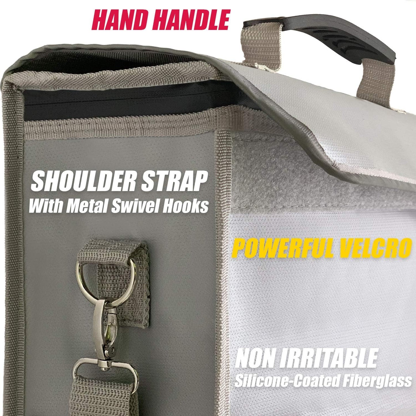 Fireproof and Waterproof Document Bag XXL 17.5x13x5 with TSA Lock, Fits A3 and Oversized Legal Files, High-Viz Design, Lock Box for Travel and Documents, Developed by USA Engineers and Firefighters