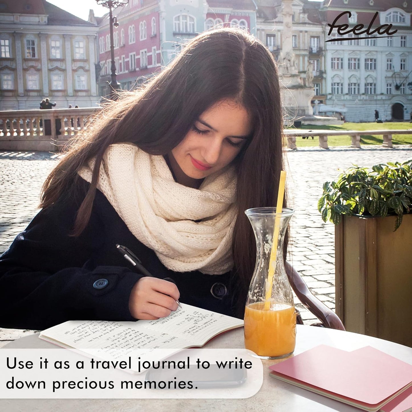 8 Pack Soft Cover Journal Bulk, Feela Notebooks College Ruled for Work, Lined Travel Journal for Women Men, Note Taking Notebook School Supplies Business Writing, 8.2” x 5.5”, A5, Pink