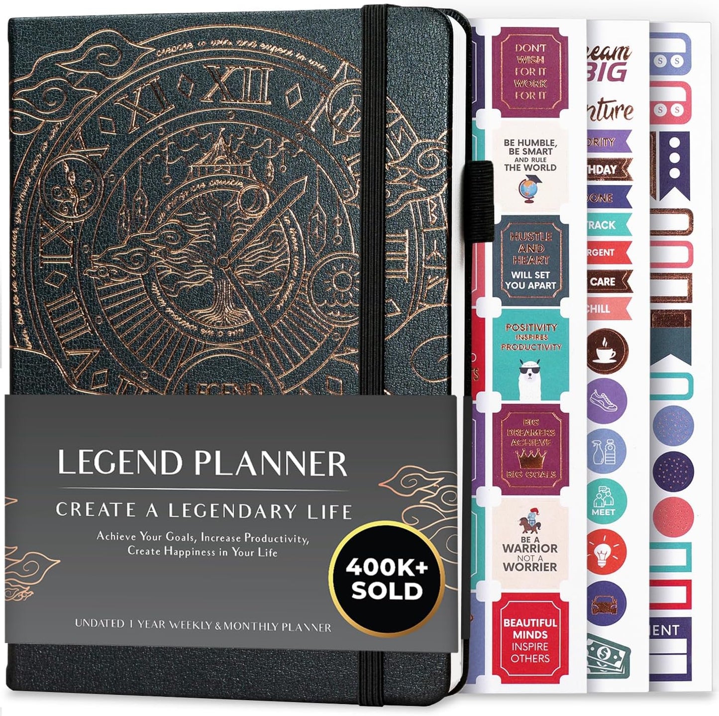 Legend Planner – Weekly & Monthly Life Planner to Hit Your Goals & Live Happier. Organizer Notebook & Productivity Journal. A5 (Mystic Gray)