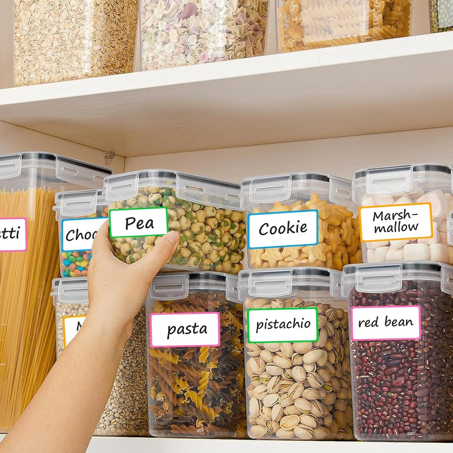 120 Pcs Dry Erase Labels Stickers, 1.18×2.36'' Reusable Waterproof Notebook Labels, Sticky Labels to Write on, Dry Erase Stickers Label for for Food Containers, Kitchen, Office (Multicolor)