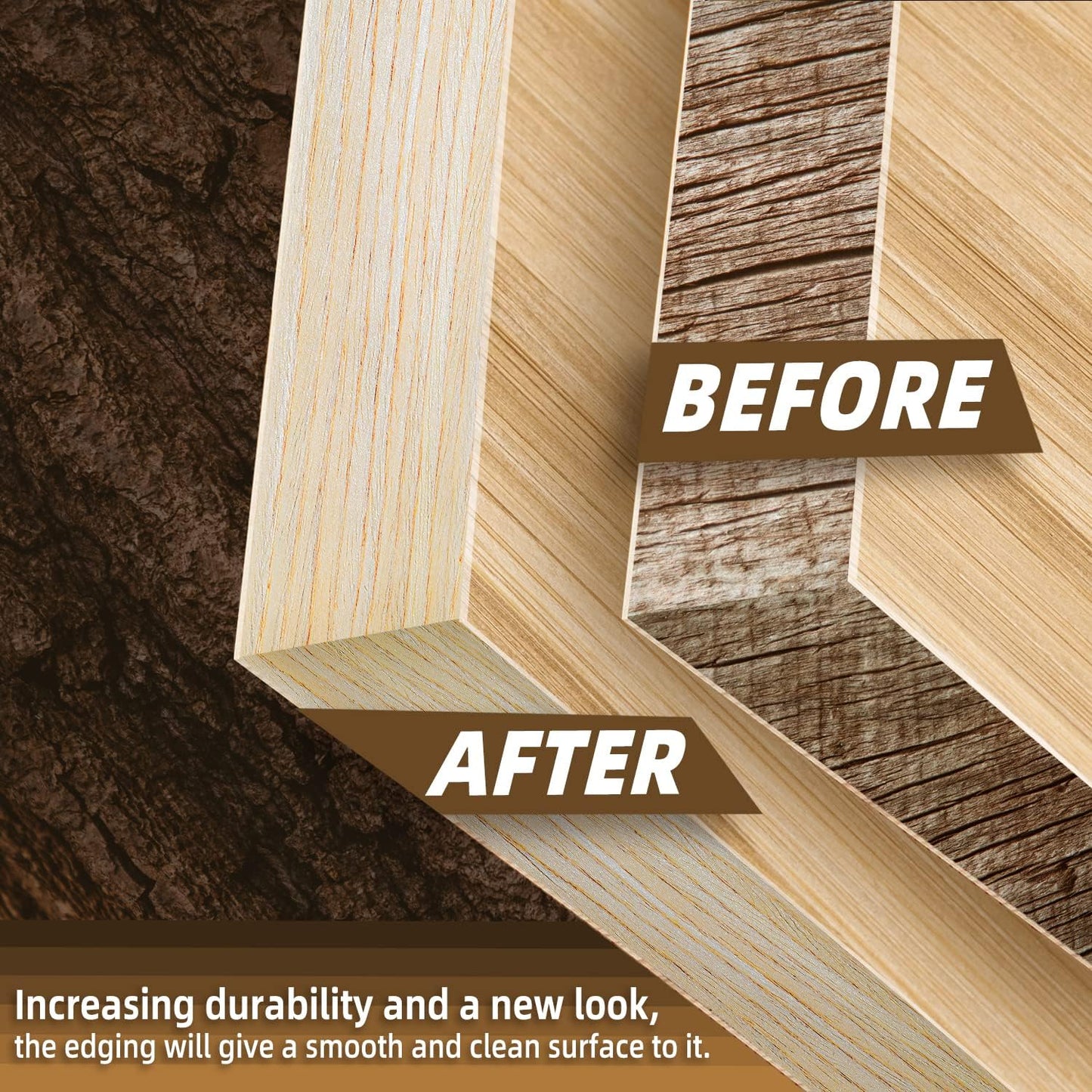 GSCIT Club Oak Edge Banding, 2 inch x 50ft roll of Veneer Edge Banding Preglued Flexible, Wood Tape Banding for Repair Furniture