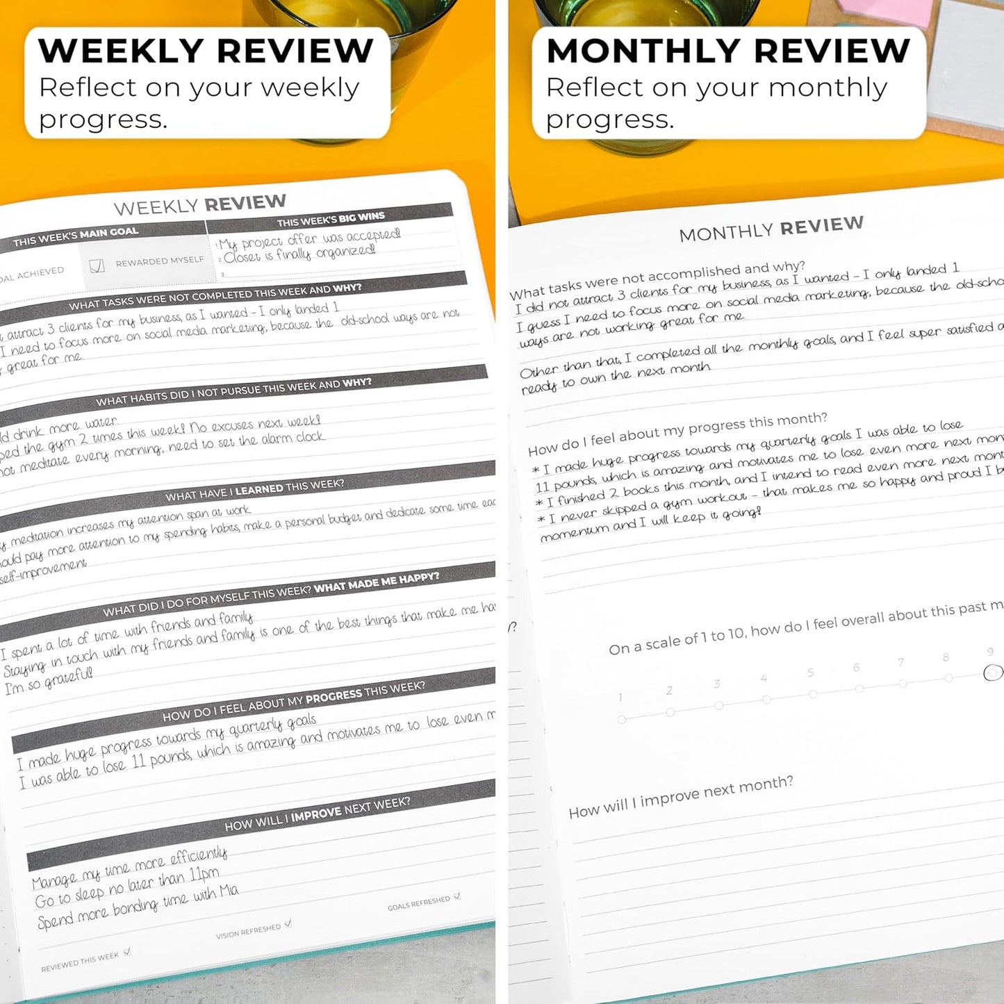 Clever Fox Planner Daily PRO - 8.5 x 11" A4 Size Daily Life Planner and Gratitude Journal to Increase Productivity, Time Management and Hit Your Goals - Undated - Lasts 3 Months (Aquamarine)