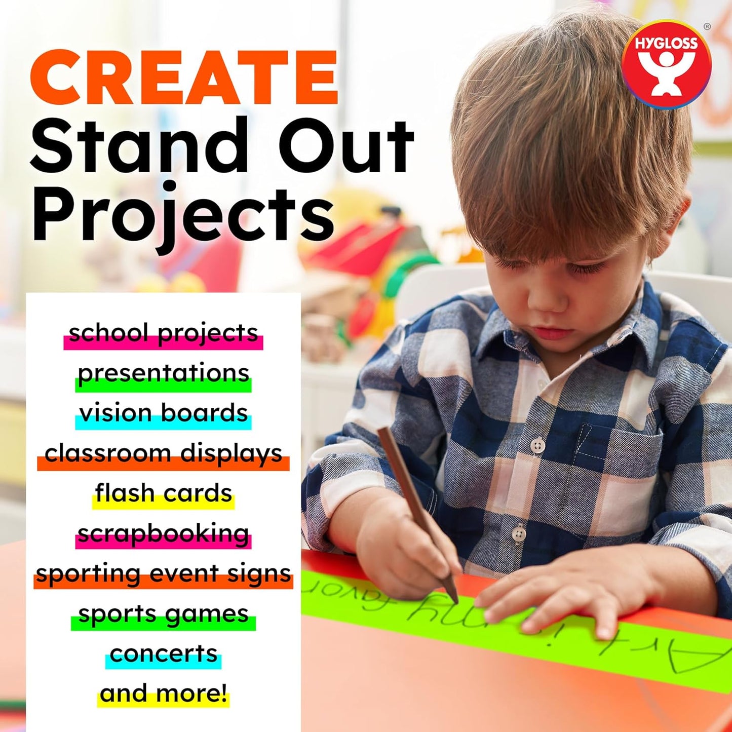 Hygloss Small Poster Board 4x11 - 50 Neon Orange Single Color Poster Boards Bulk Pack - 10 Pt. Thickness Colored Poster Board Paper for Projects, Flash Cards, Signs - Posterboard Multipack 4" x 11"