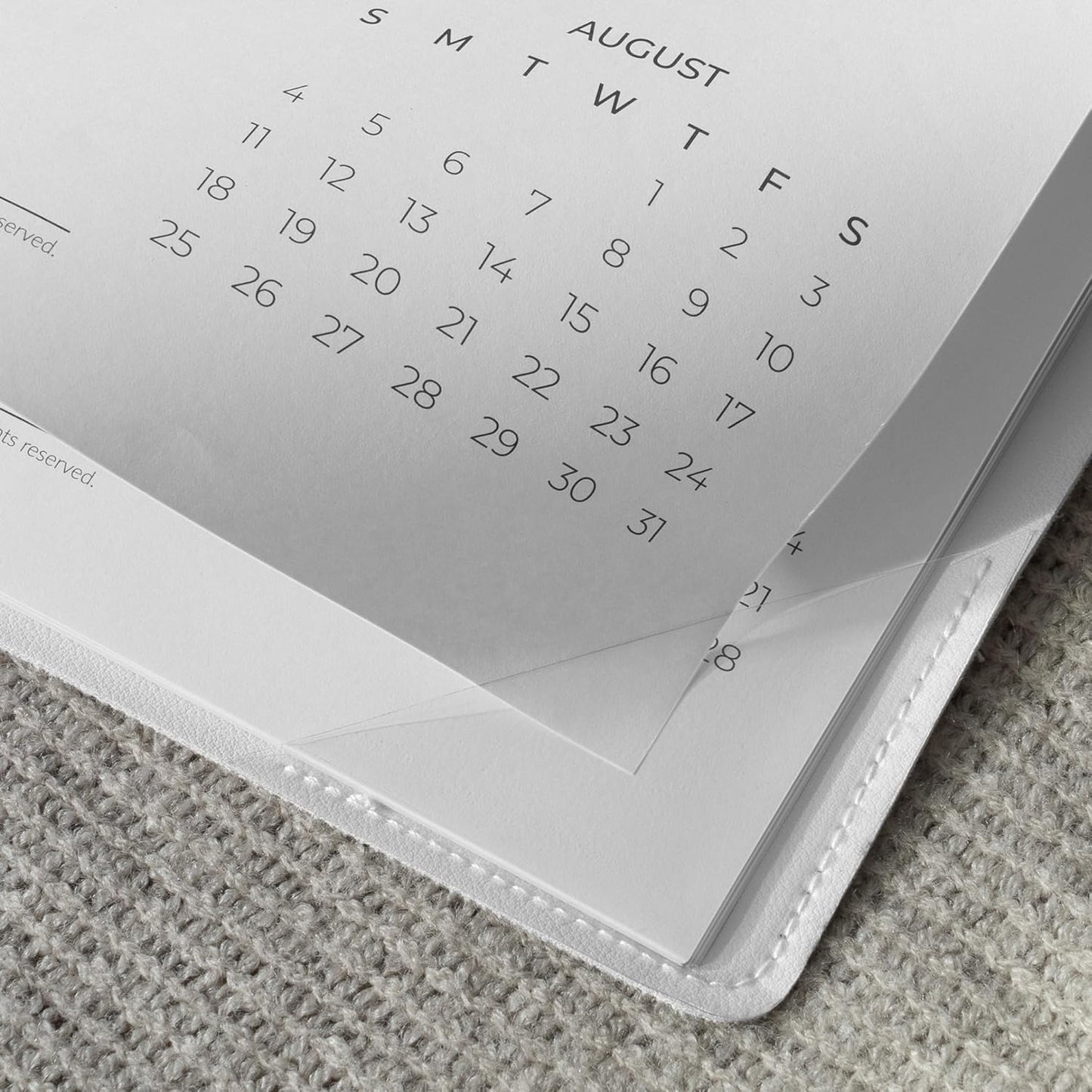 Cabbrix Simplified Desk Calendar 2025-2026, 21x16-1/2 inch Large Monthly Desktop Calendar with Notes Until to June 2026 for Home Office School (White)