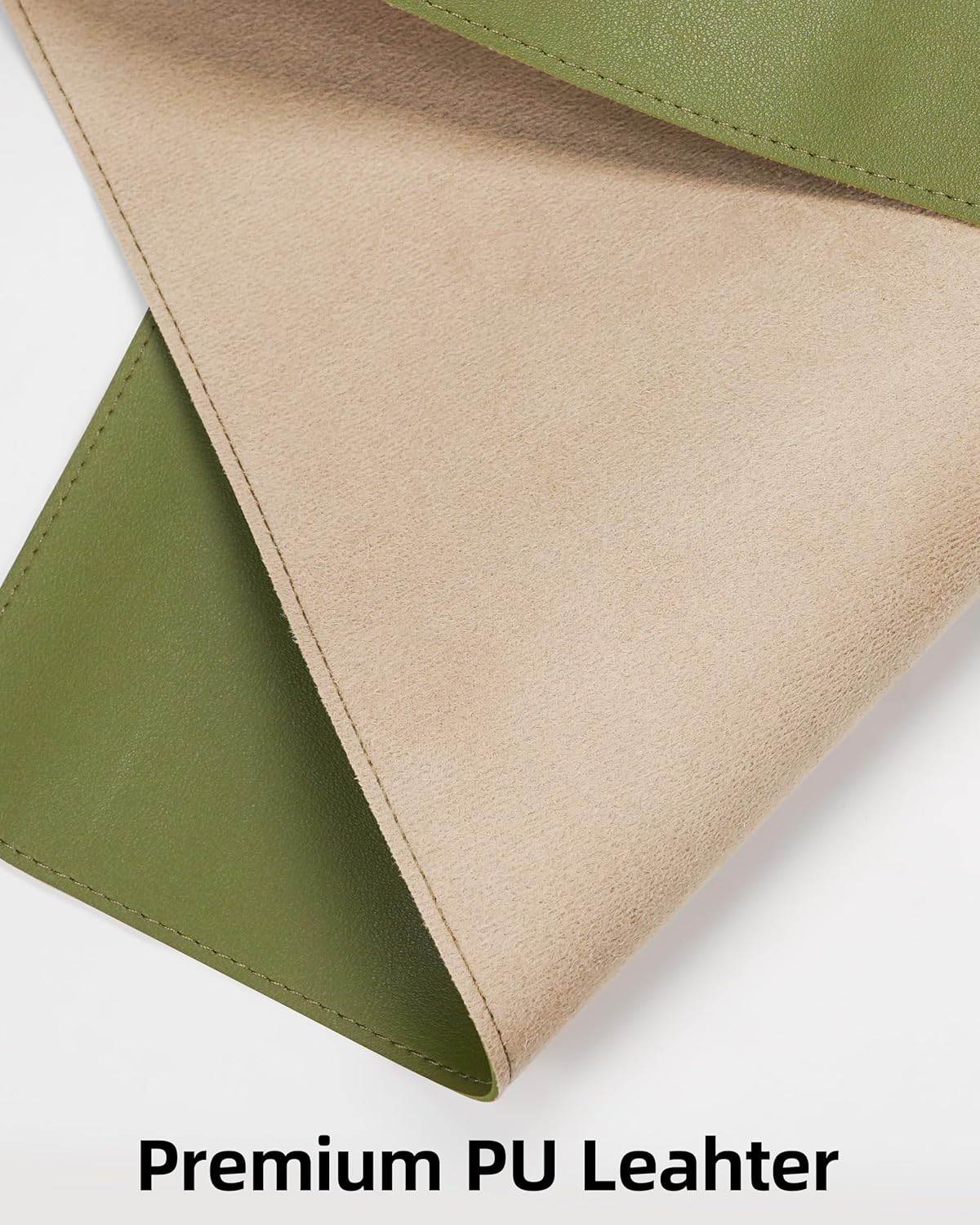 Desk Pad Mat - Leather Desk Pad Protector for Office and Home - Desk Organization and Accessories - Ideal for Large Mouse Pad and Desk Mats on Top of Desks(Green,35.4" x 17")