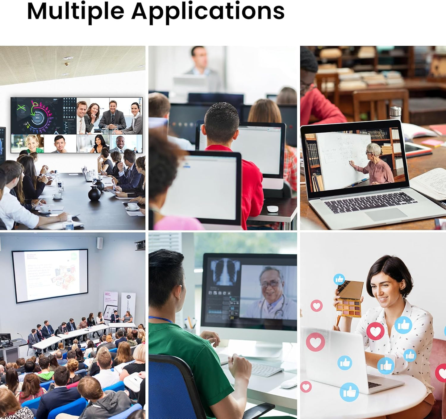 PTZ Camera 4K Conference Room Camera USB3.0/HDMI Live Streaming 12X Optical Zoom Wide Angle for Video Conferencing Church Services Education Medical Work with Zoom Webex OBS YouTube Facebook