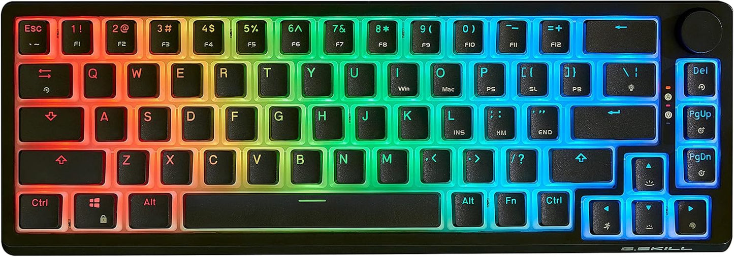 G.SKILL KM250 RGB 65% (67-Key) Mechanical Keyboard, PBT Dual Injection Keycap (Black)