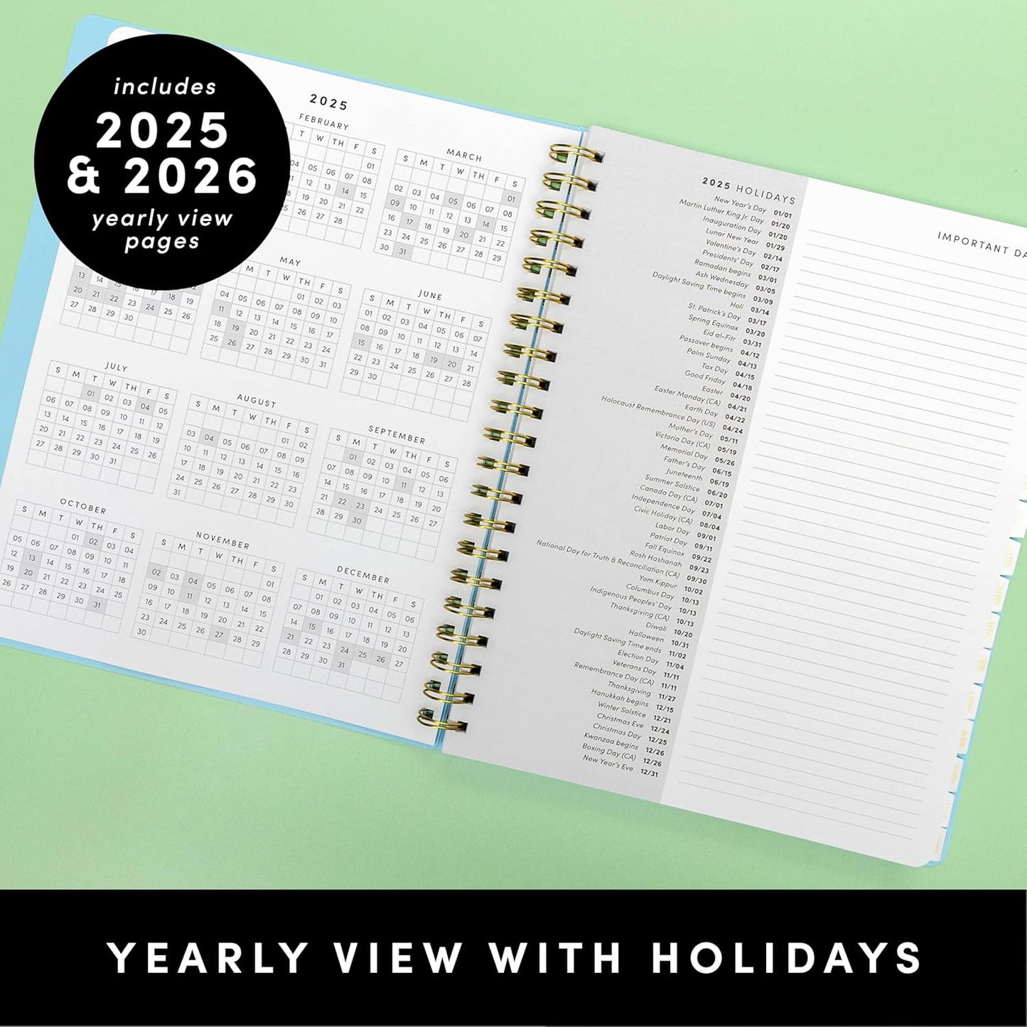 PAPERAGE 17 Month Academic Planner 2025-2026, Weekly & Monthly Spreads, August 2025 - December 2026, Large (8.5 in x 11 in), Raspberry