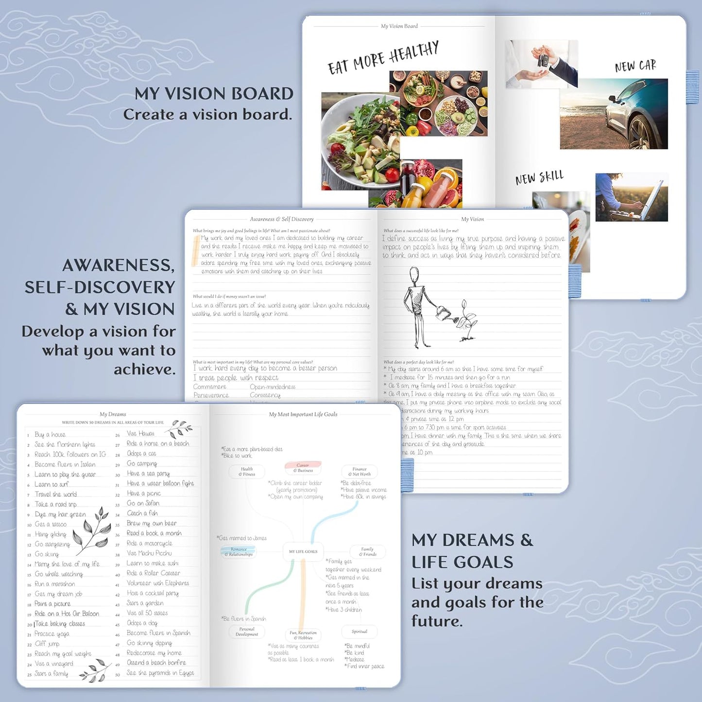 Legend Planner – Weekly & Monthly Life Planner to Hit Your Goals & Live Happier. Organizer Notebook & Productivity Journal. A5 (Periwinkle)