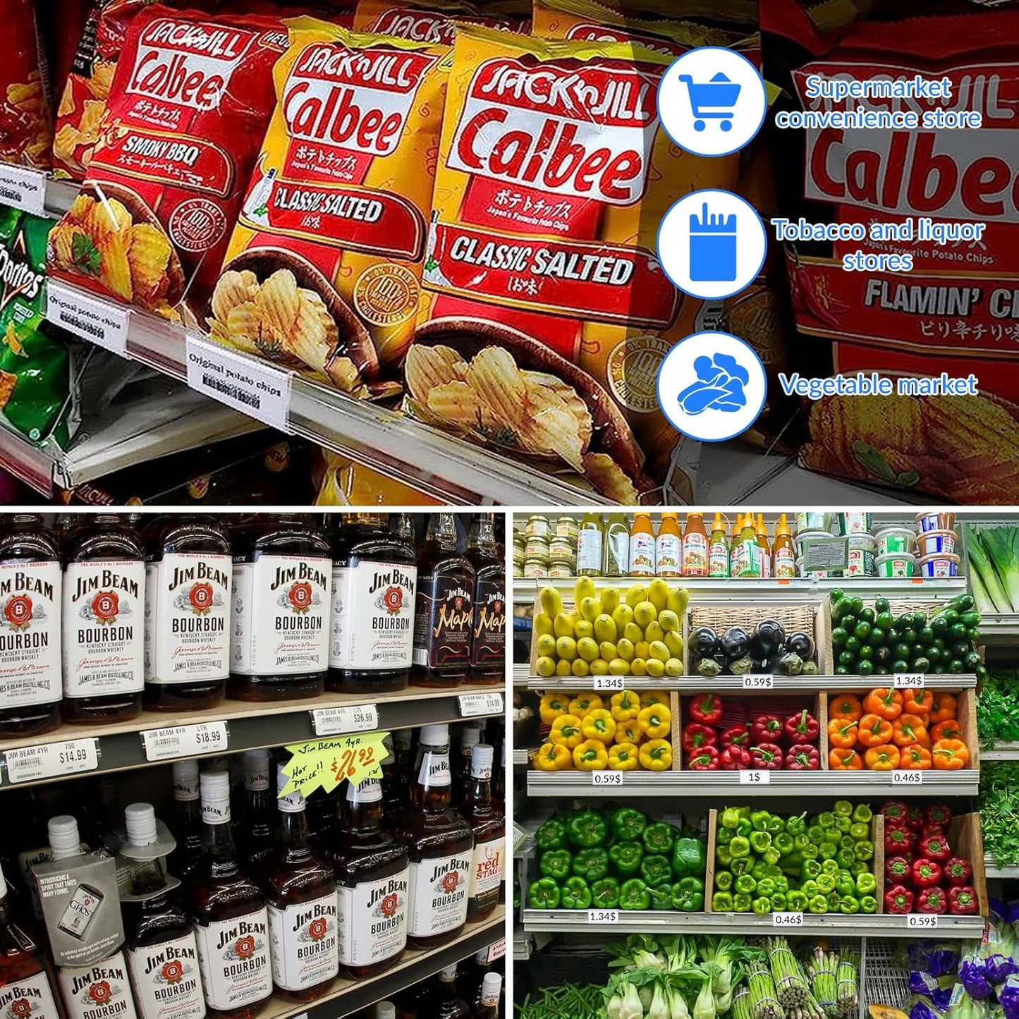 100Pcs Shelf Label Holder, Basket Labels Clip On Shelf Labels for Storage Bins, Wire Shelfs Clips with Labels Paper Inserts Merchandise Sign Display Holder Compatible with 1-1/4 Inch Shelve